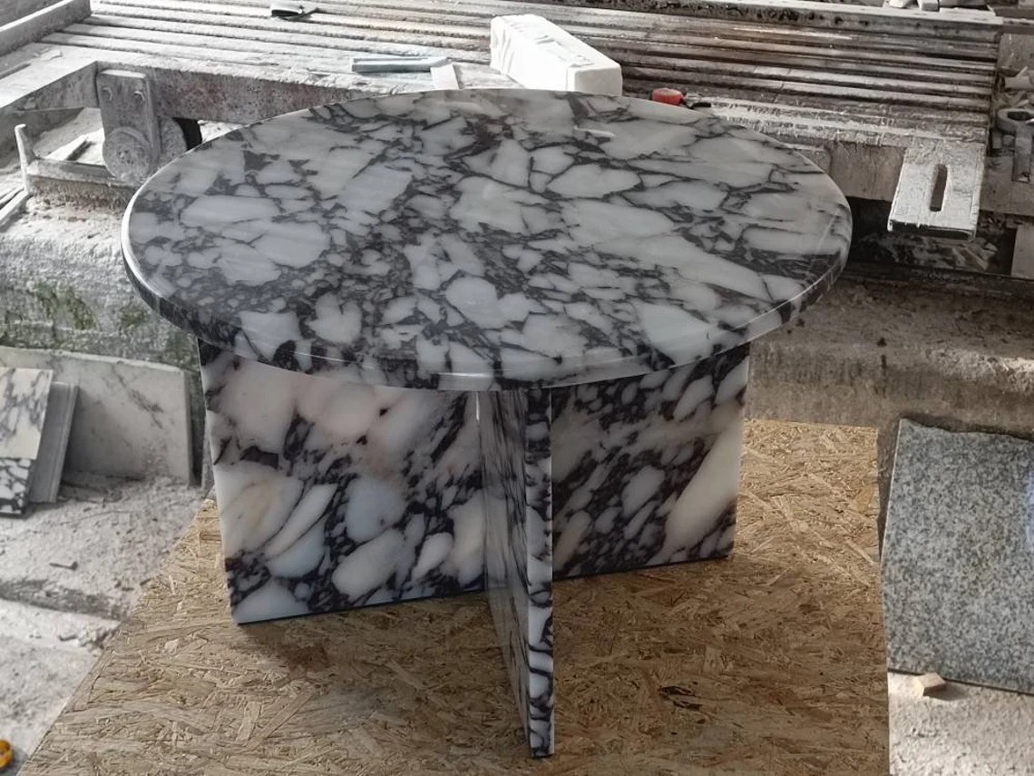 Calacatta viola marble coffee table 60 cm 