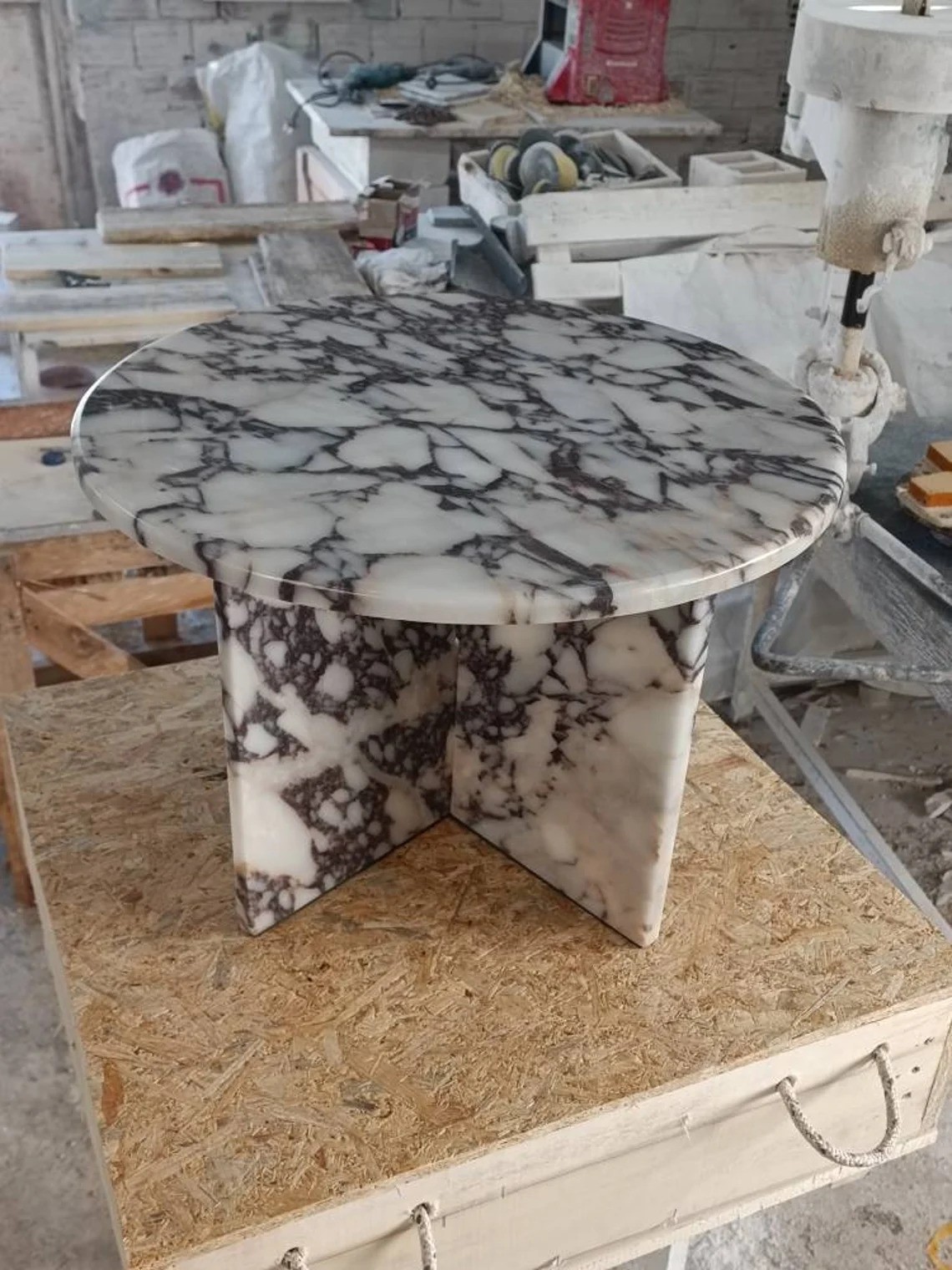 Calacatta viola marble coffee table 60 cm 