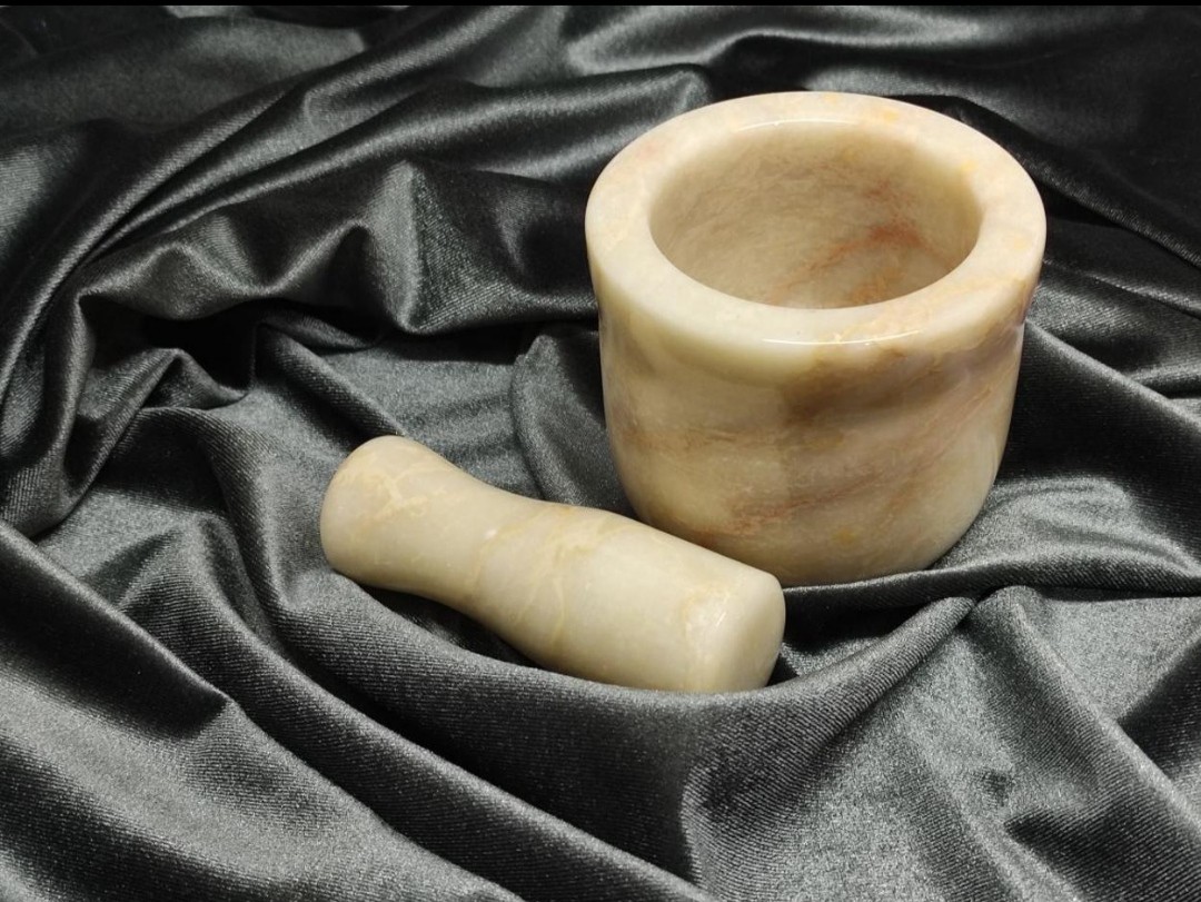 Marble Mortar Real Marble 10 cm