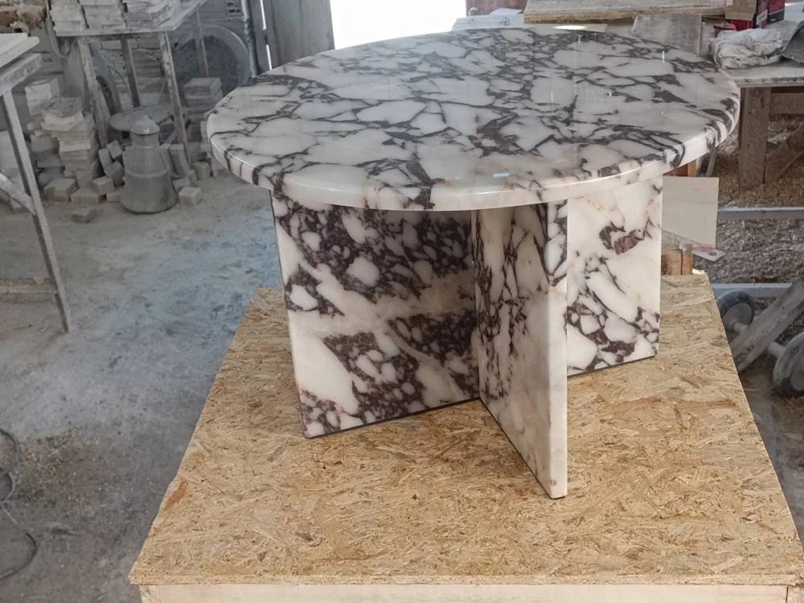 Calacatta viola marble coffee table 60 cm 