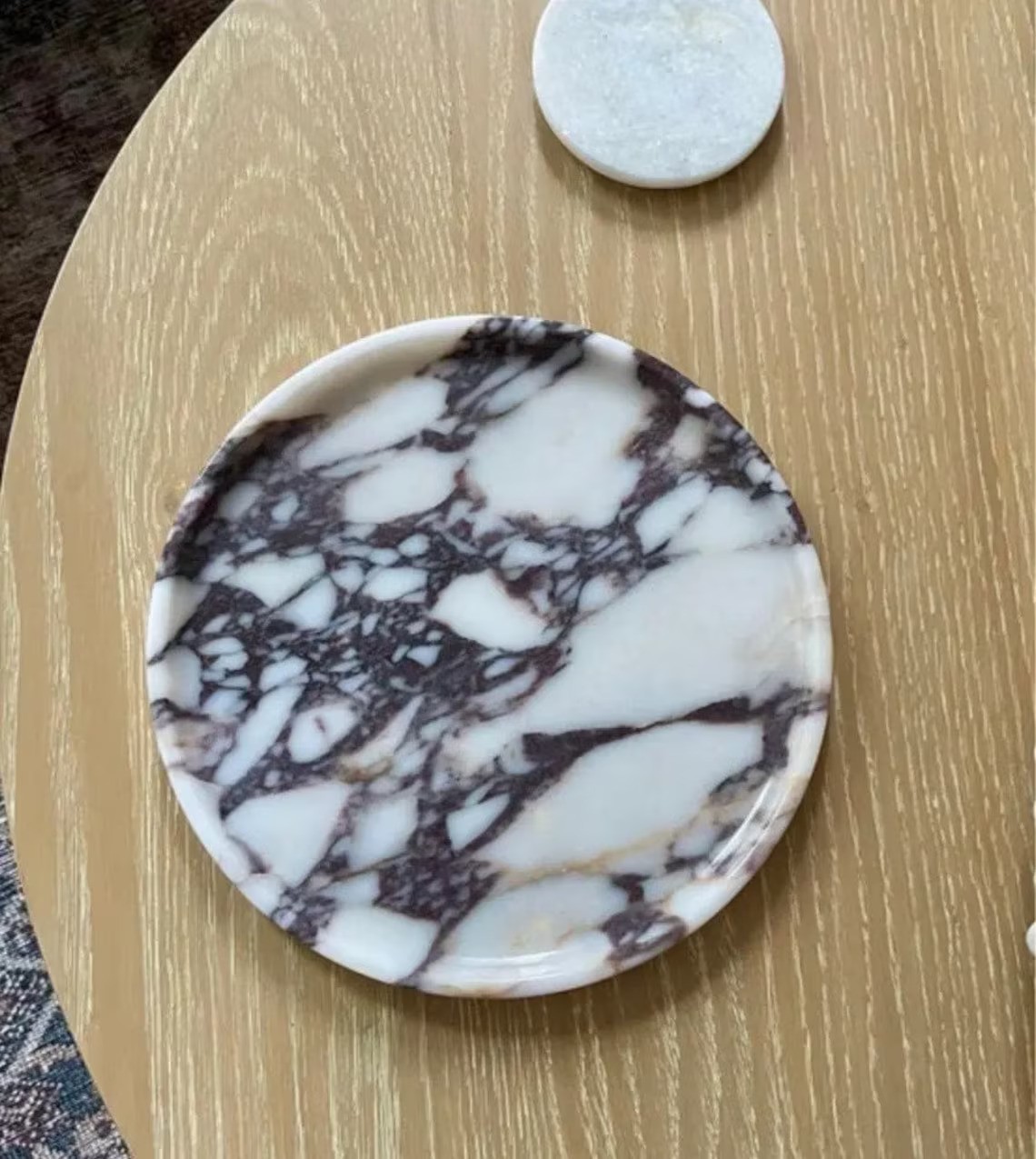 Calacatta Viola Marble Plate Decorative Plate Real Marble