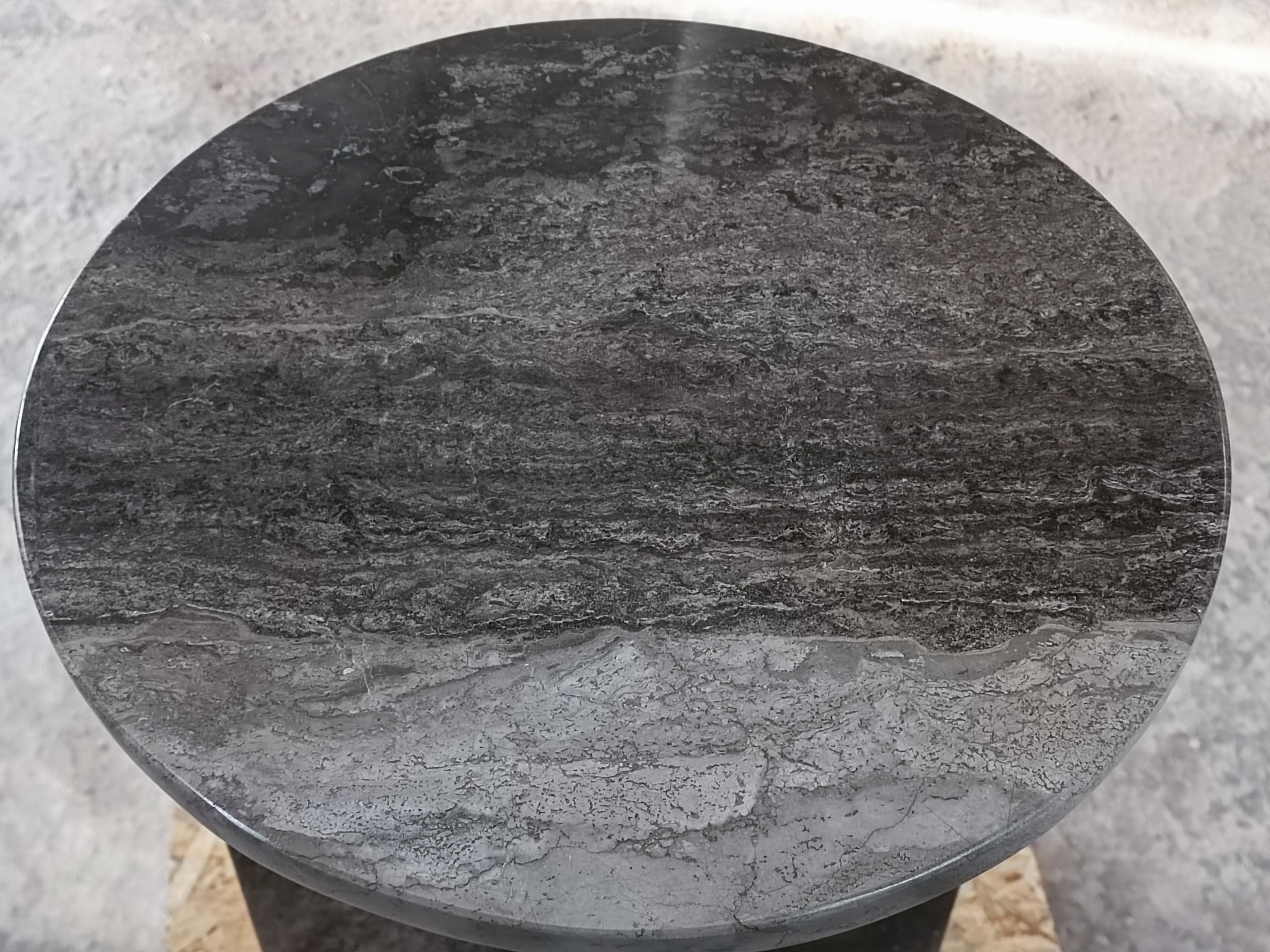 Brown Marble Side Table / Corner Table / end table / side table 52 cm (20,4'')