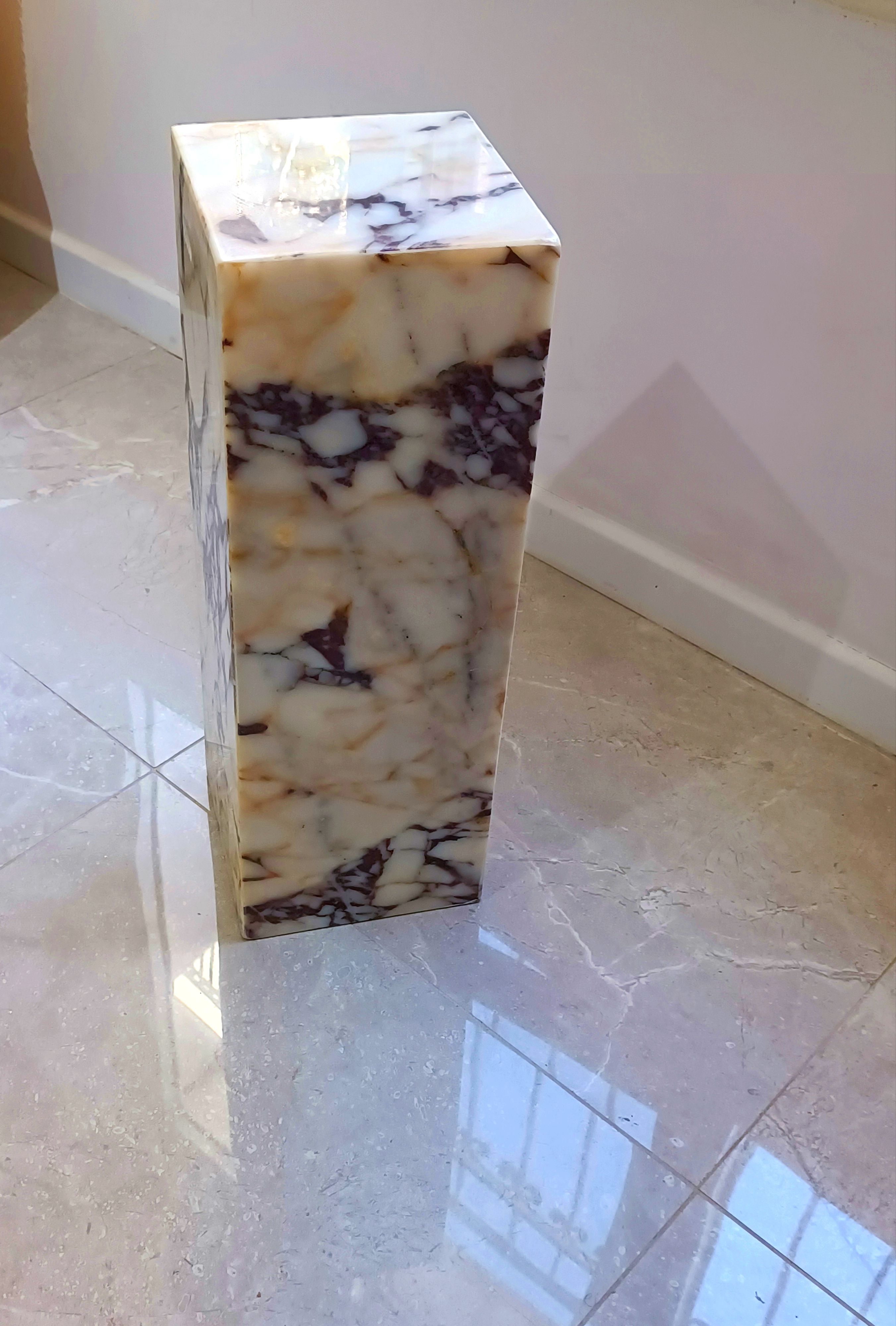 Calacatta viola marble Cube Coffee Table 20 cm 