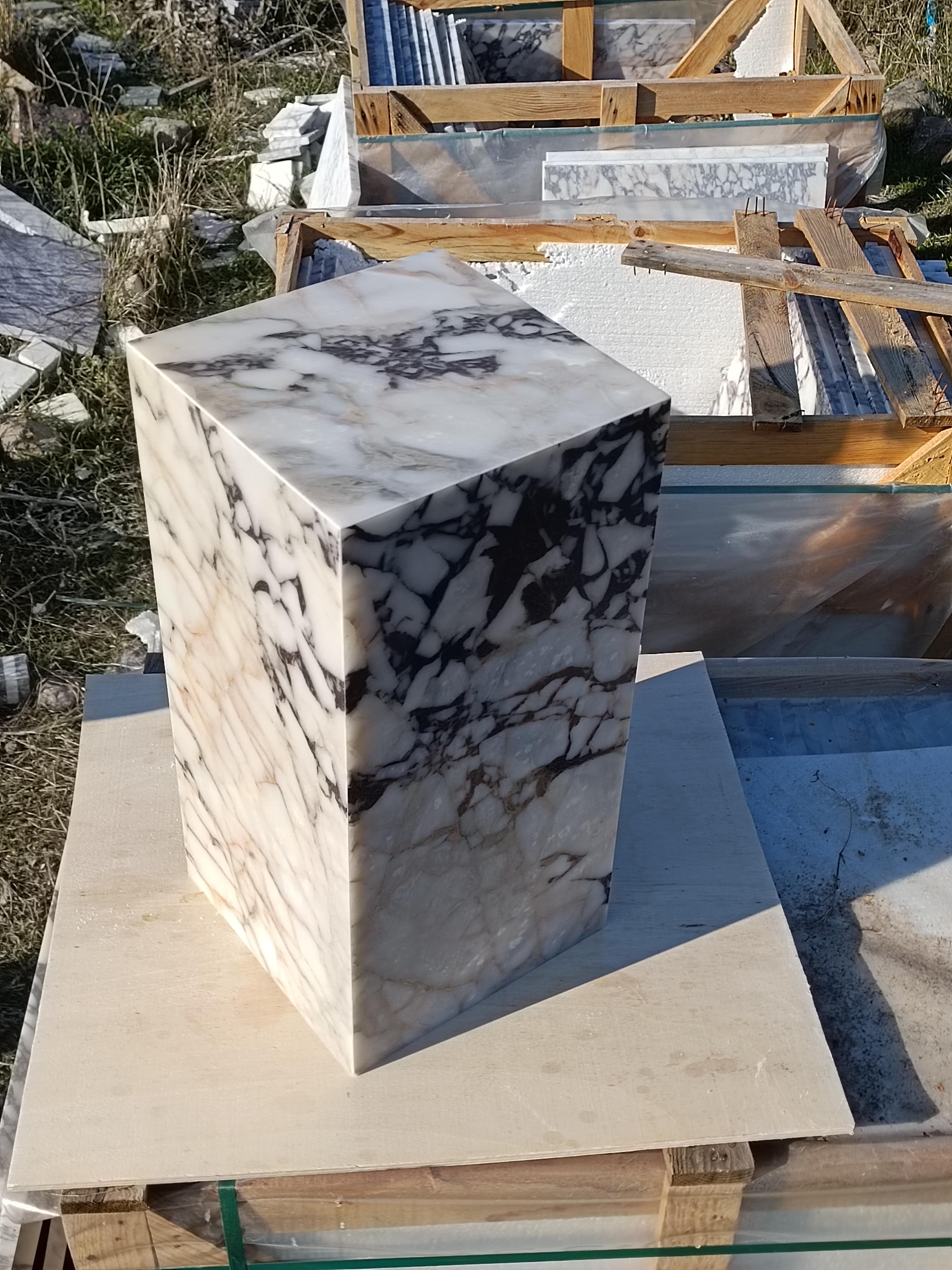 Calacatta viola Marble Cube Coffee Table / Side table 60 & 70 cm 