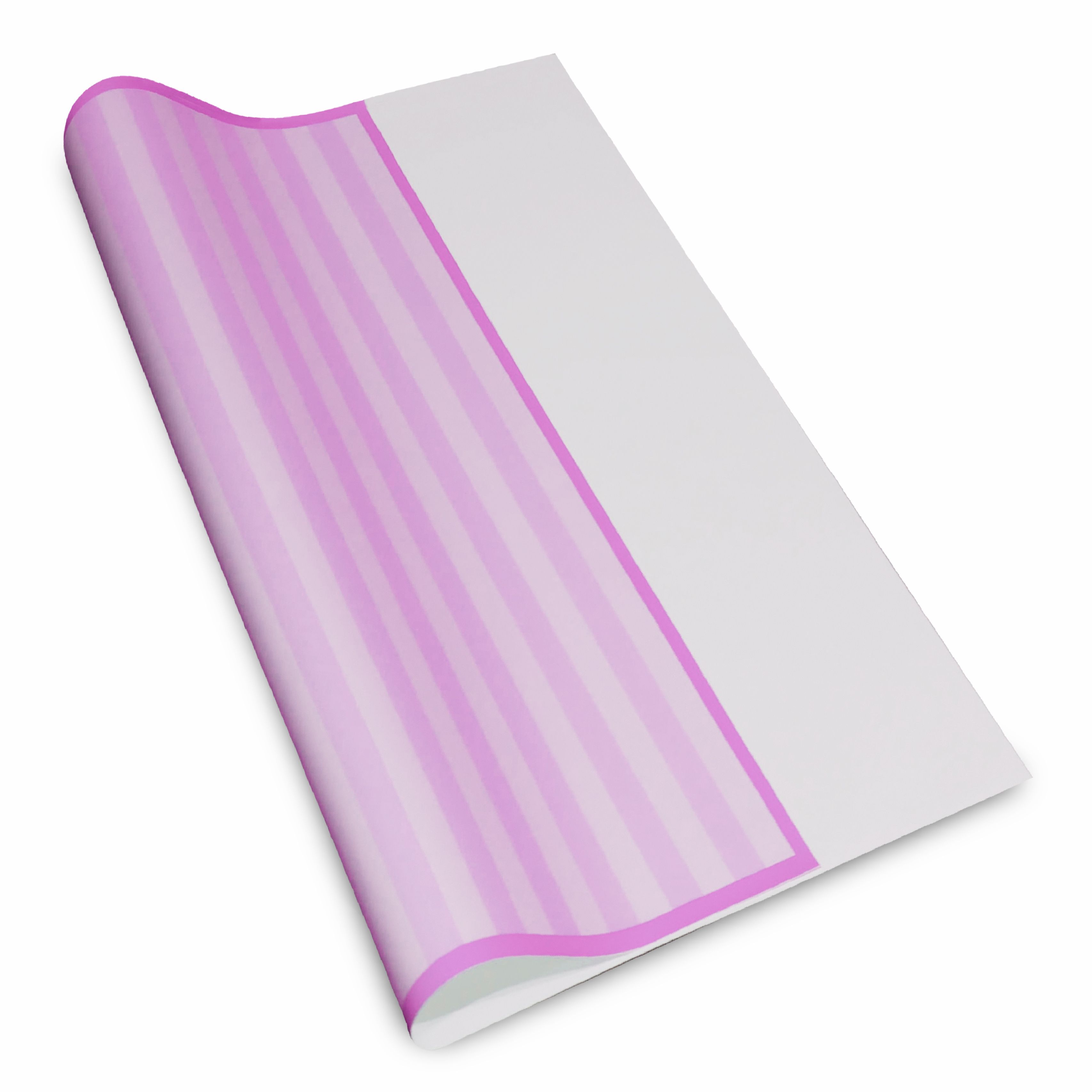 Pembe Çizgili Çiçek Buket Kağıdı-55x55cm-20Sayfa