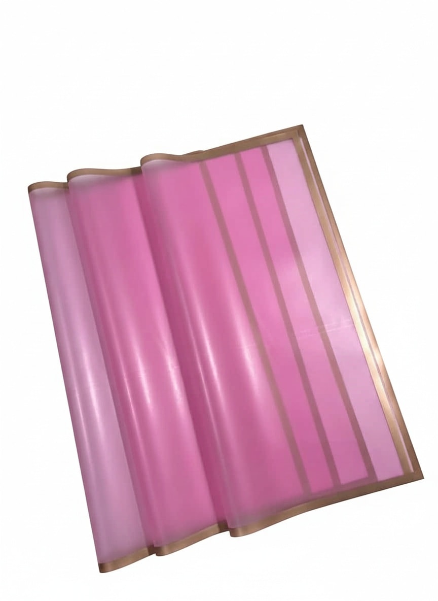 Çiçek Buket Kağıdı Rose Pembe Kenar Çerçeveli Pembe zemin Lüks mat Opp 55x55cm-20 sayfa