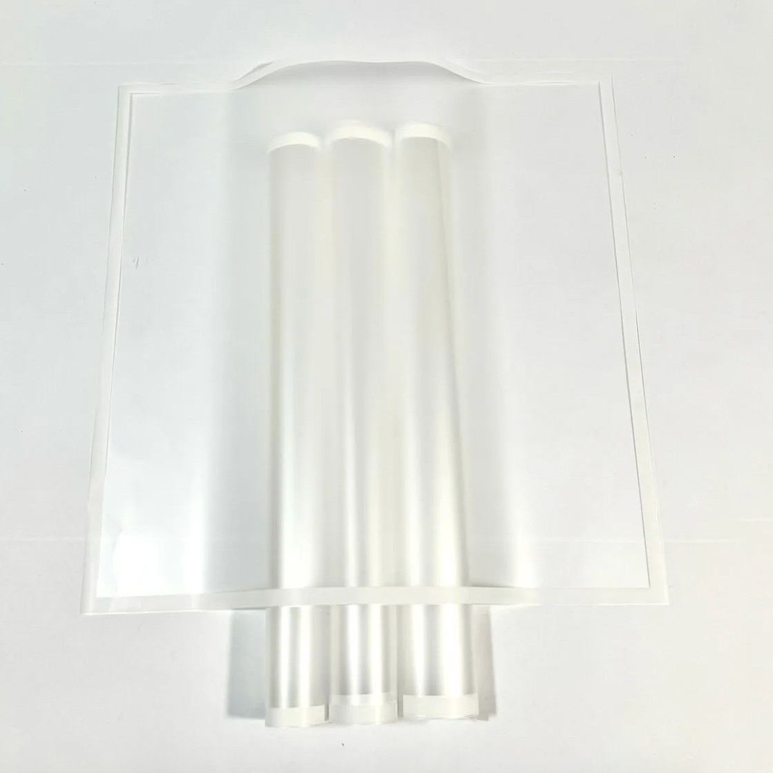  Beyaz Kenarlı Çerçeve Beyaz Zeminli Çiçek Buket Kağıdı Lüks Mat Opp 55x55cm-20Sayfa