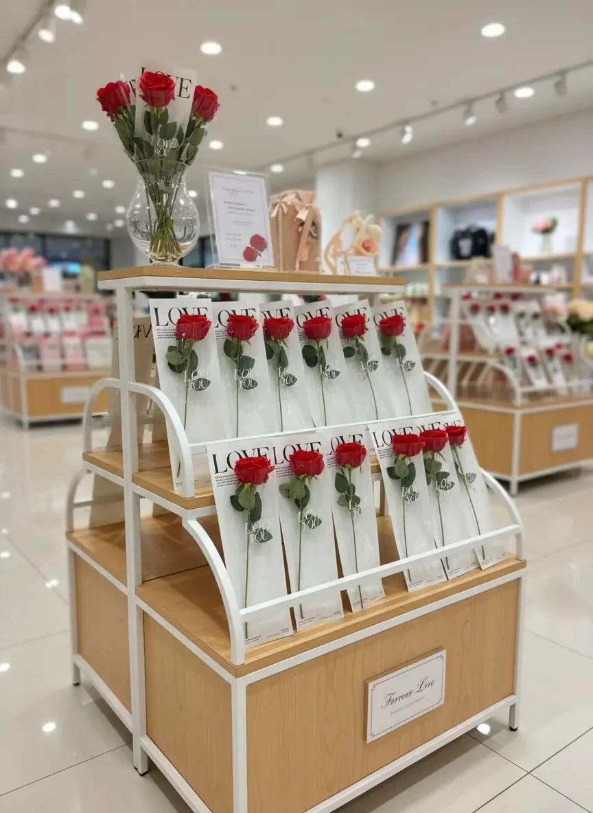 Tekli Çiçek Buket Ambalajı - Beyaz Arka Plan - 100 Adet