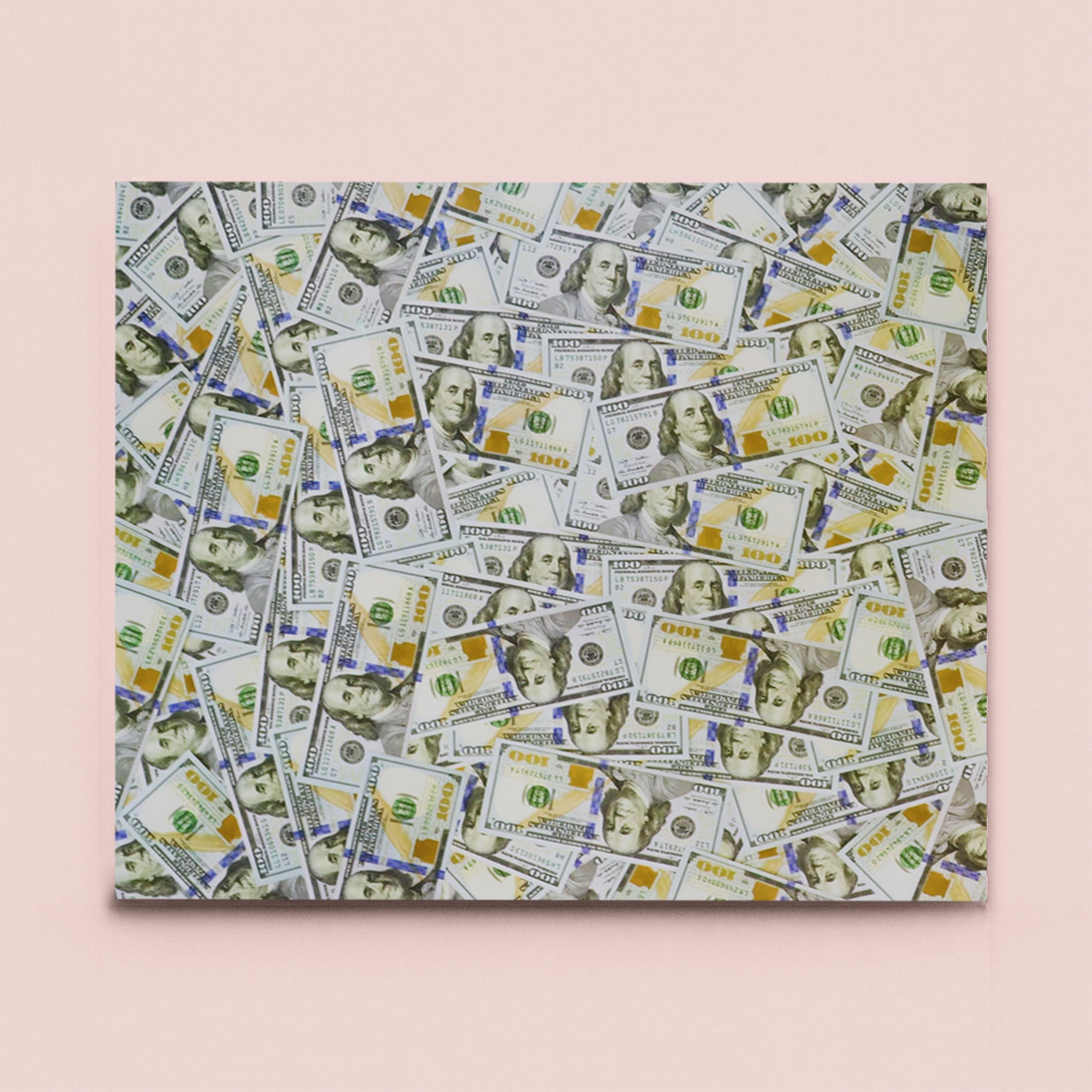 Dolar Tasarımlı Hediye Paketleme Mazemesi-50x70cm-50Sayfa