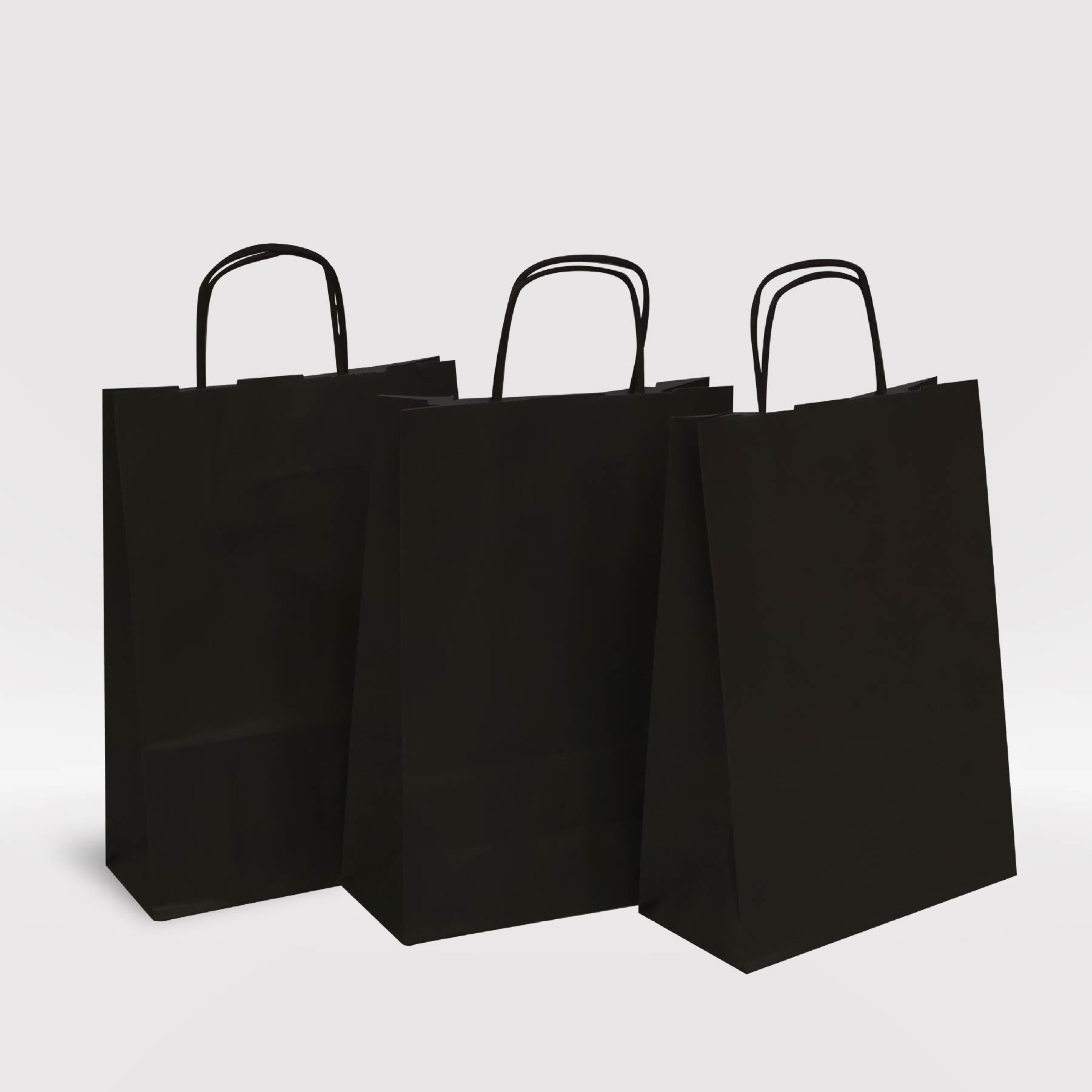 Siyah Kraft Kağıt Çanta 18x8x25-(25Adet)