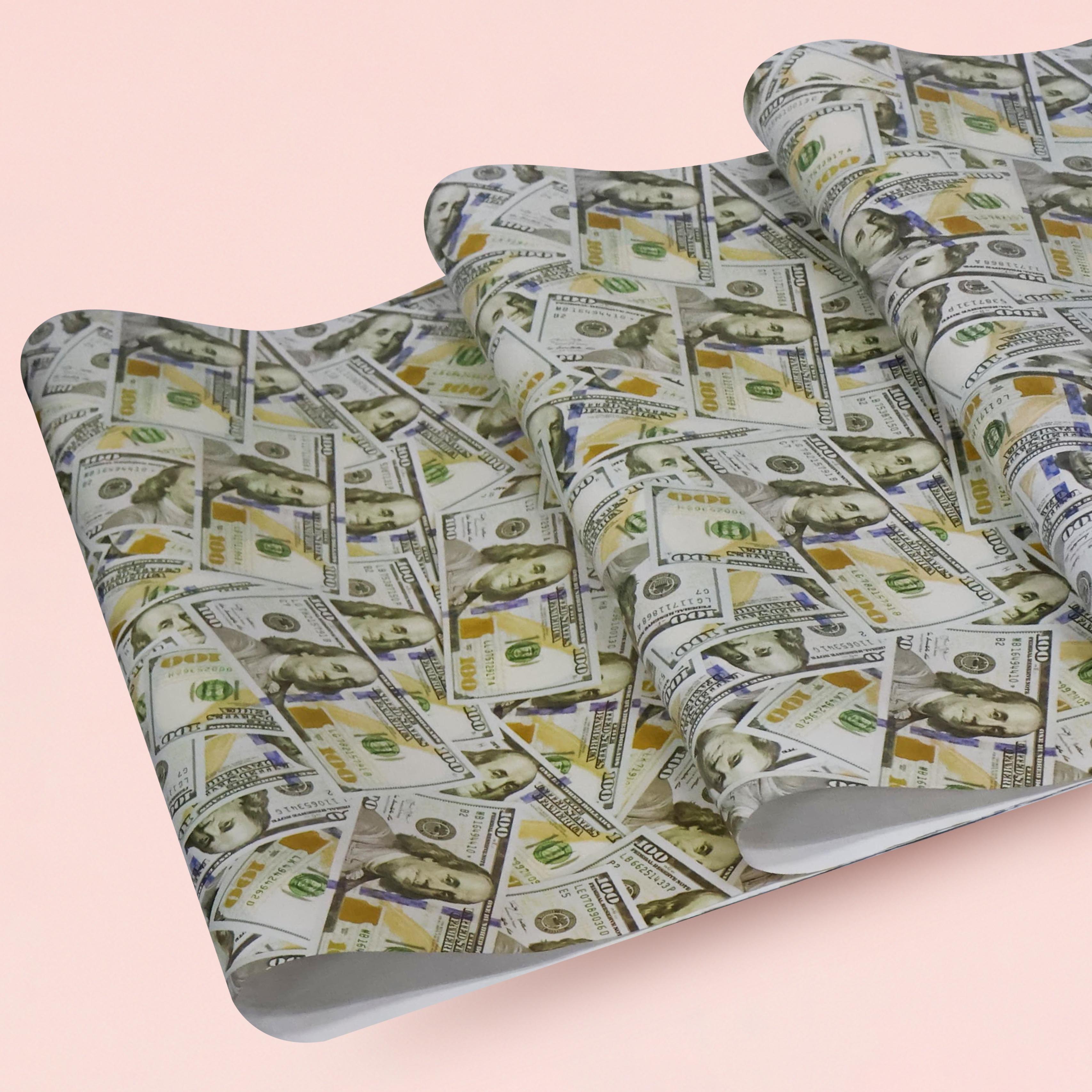 Dolar Tasarımlı Hediye Paketleme Mazemesi-50x70cm-50Sayfa