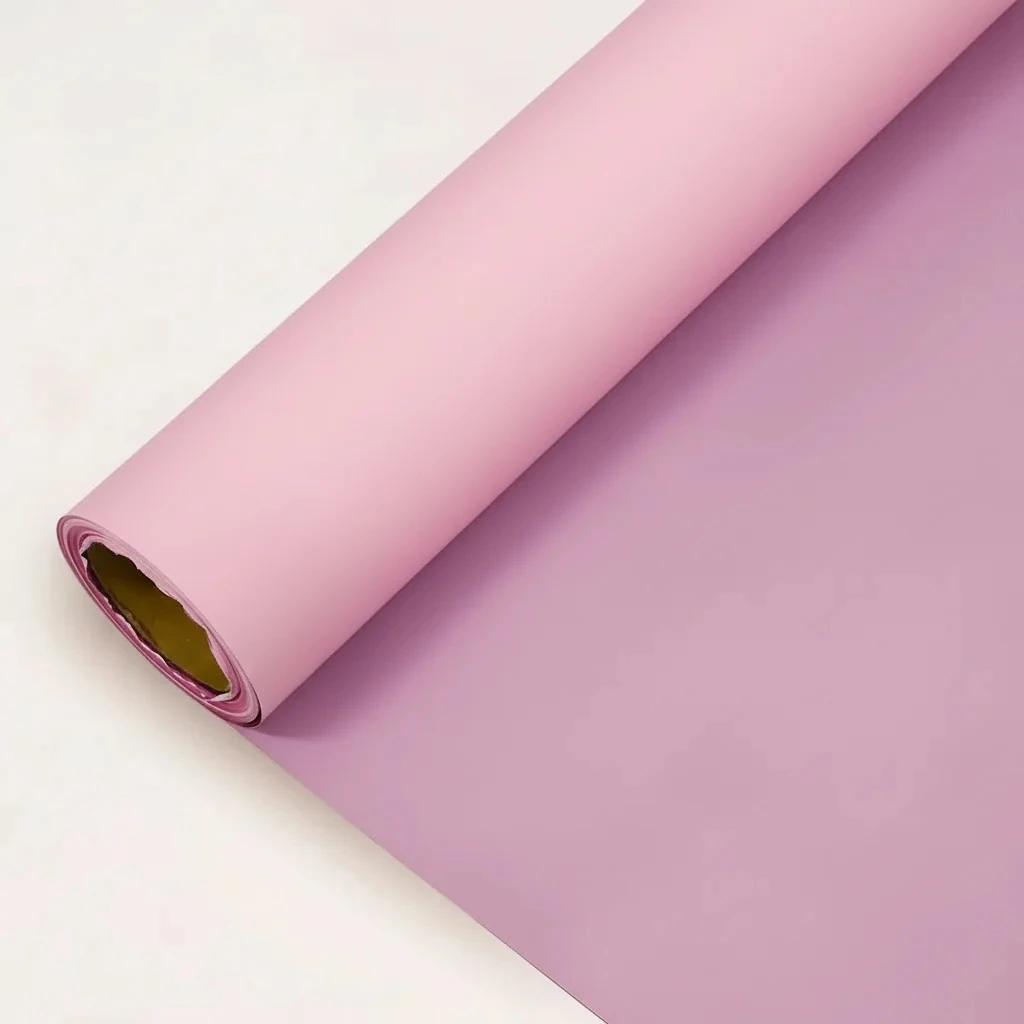 Pembe&Lila Renk Rulo Çiçek buket kağıdı-Sedef-35 Metre -70cm