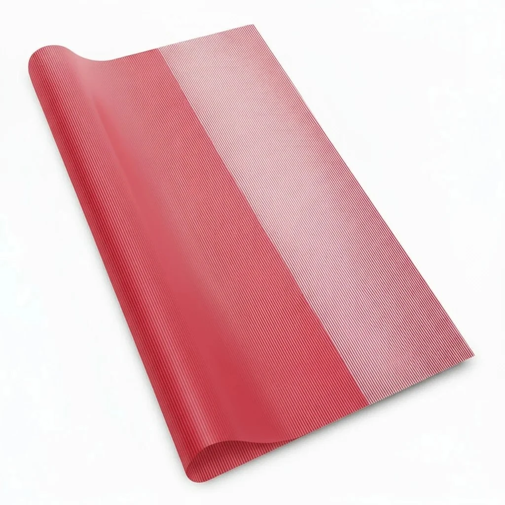 Çizgili Kırmızı Renk Çiçek Buket Kağıtı&Paketleme Mazemesi-Mat Opp-55x55cm-20 Sayfa