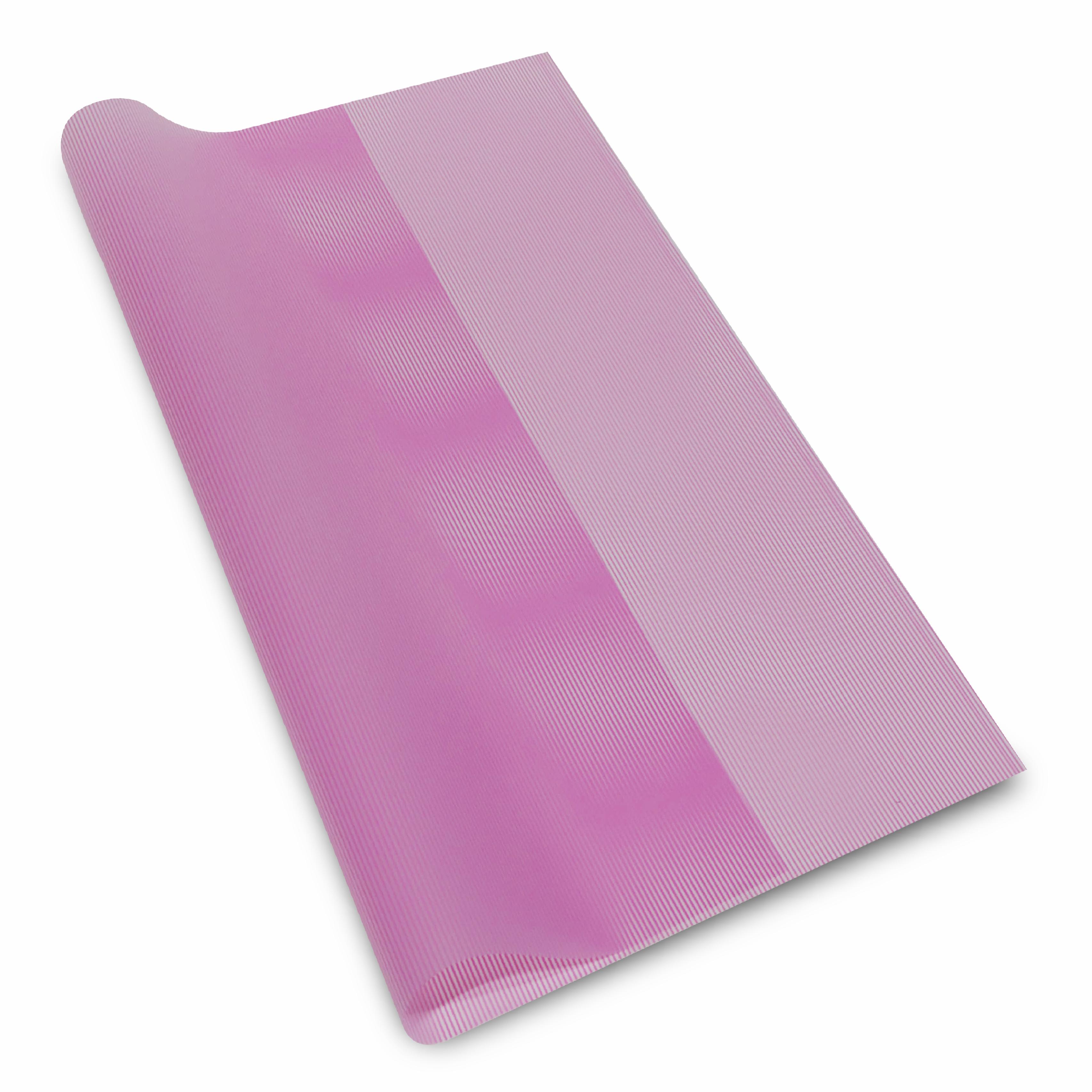 Çizgili Pembe Renk Çiçek Buket Kağıtı&Paketleme Mazemesi 55x55cm-20 Sayfa