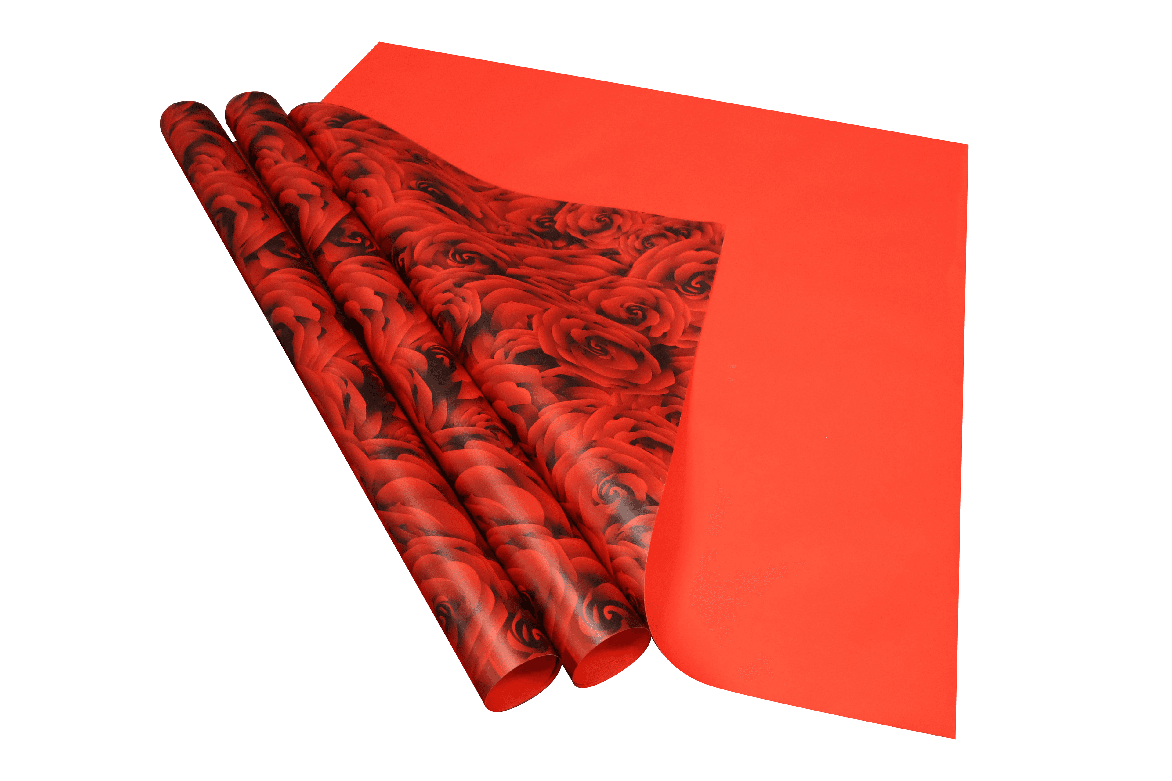 Kırmızı Gül Tasarımlı Çiçek Buket Kağıdı-Sedef-55x55cm-10 Sayfa