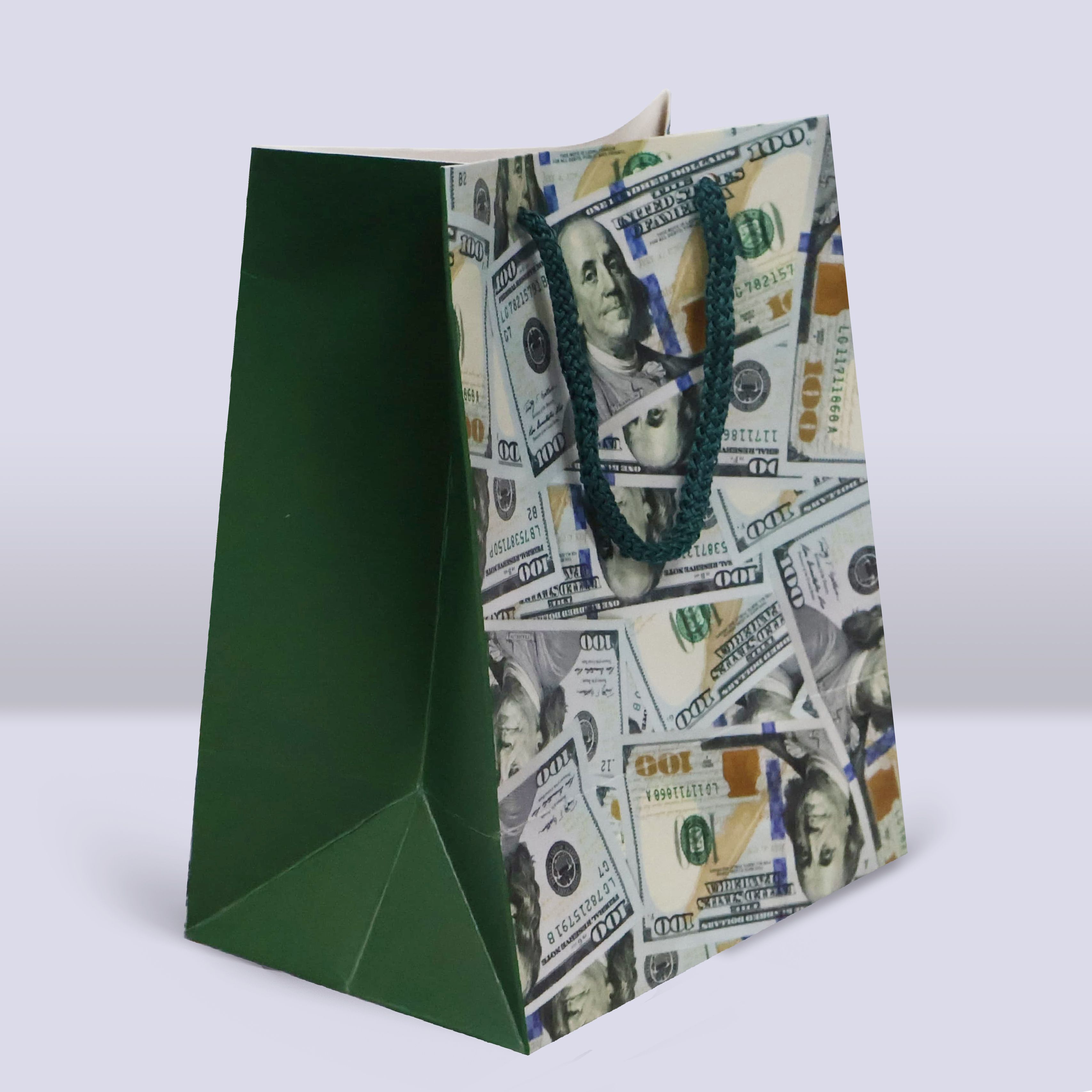 Dolar Tasarımlı Karton Çanta-18x12x23