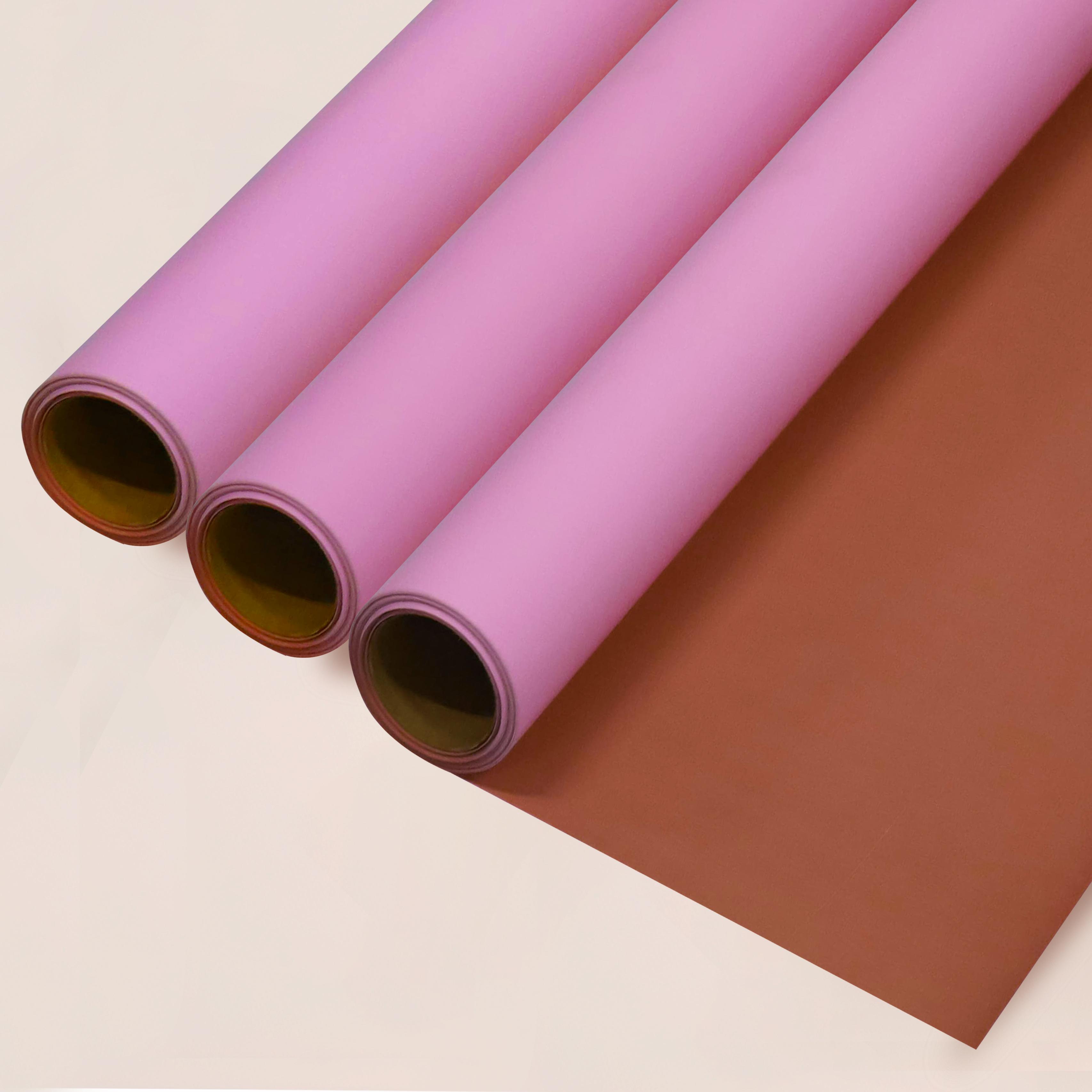 Pembe&Bakır Renk Rulo Çiçek buket kağıdı-25 Metre