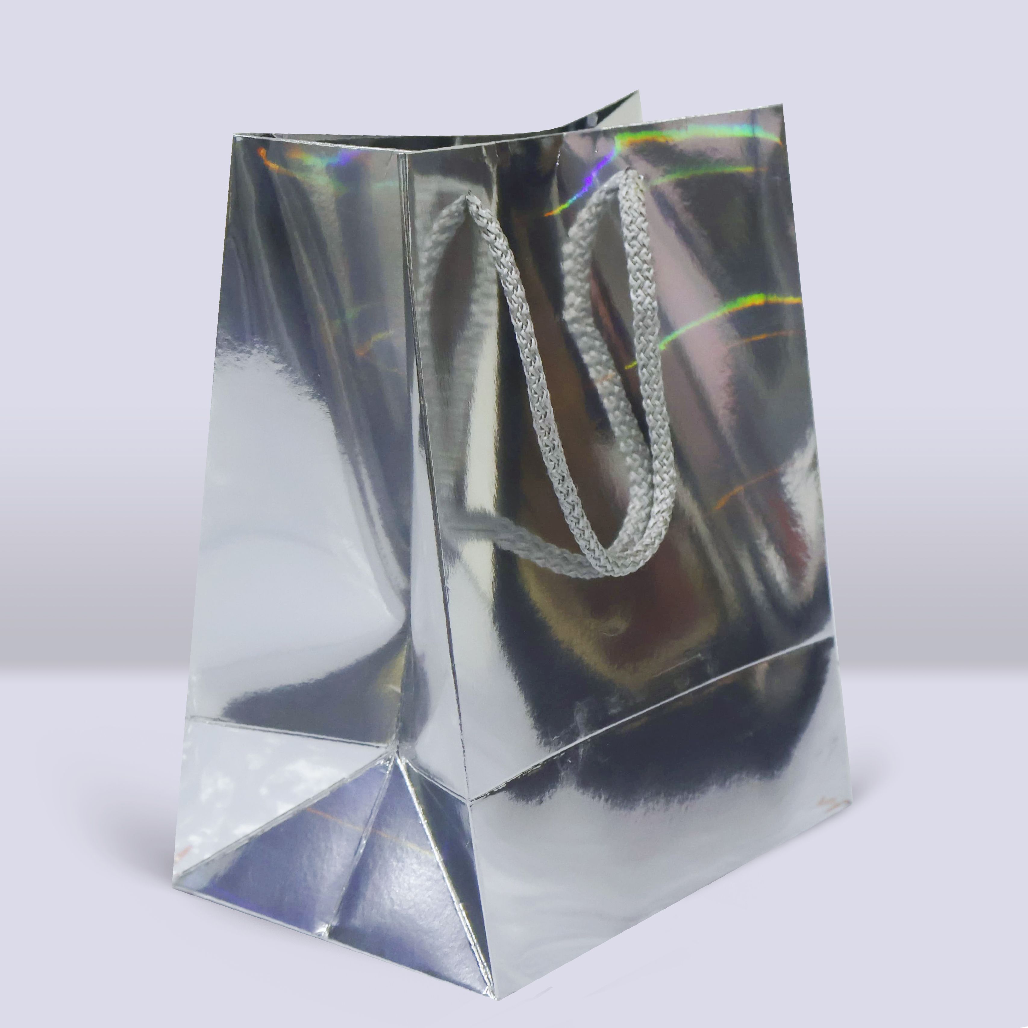 Hologram Desen Karton Çanta-18x12x23
