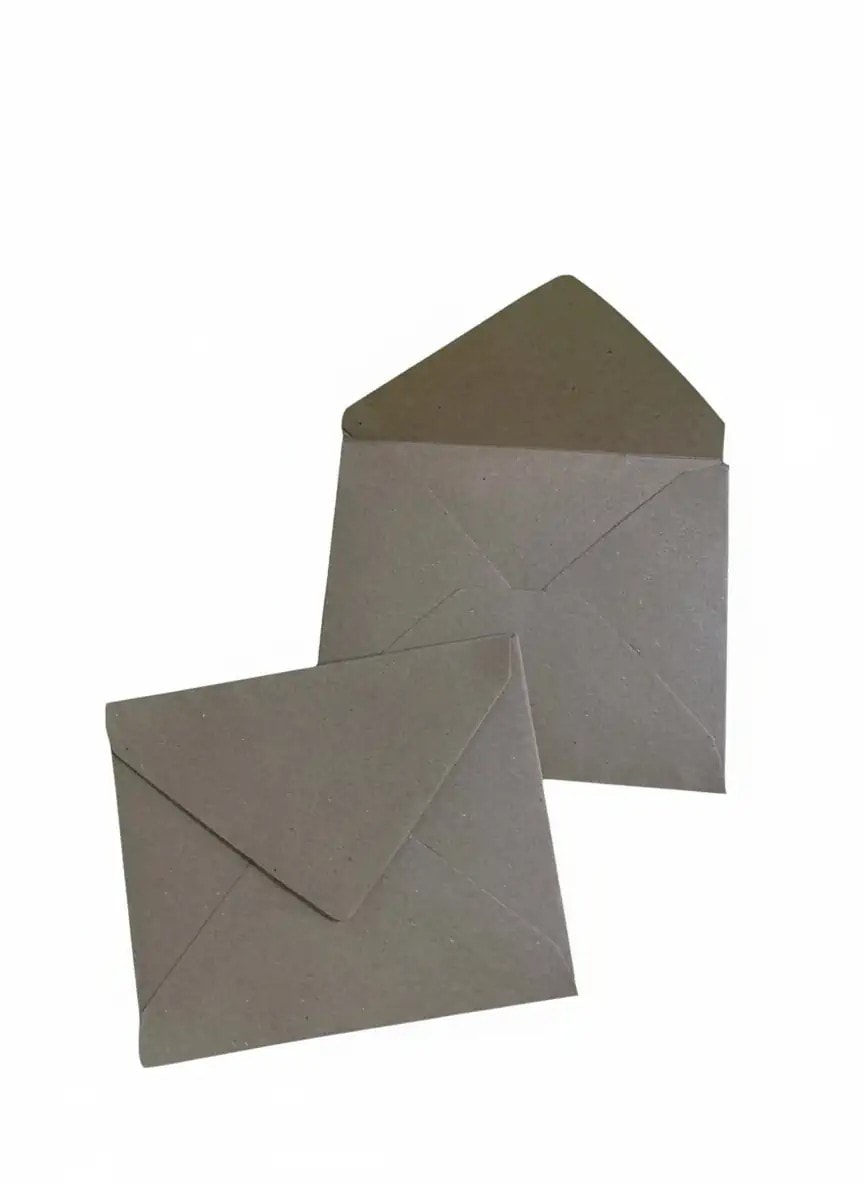 Zarf- Natural Kraft Renk - Çiçek Buket Aksesuarı - 9cmX7cm-100 Adet 