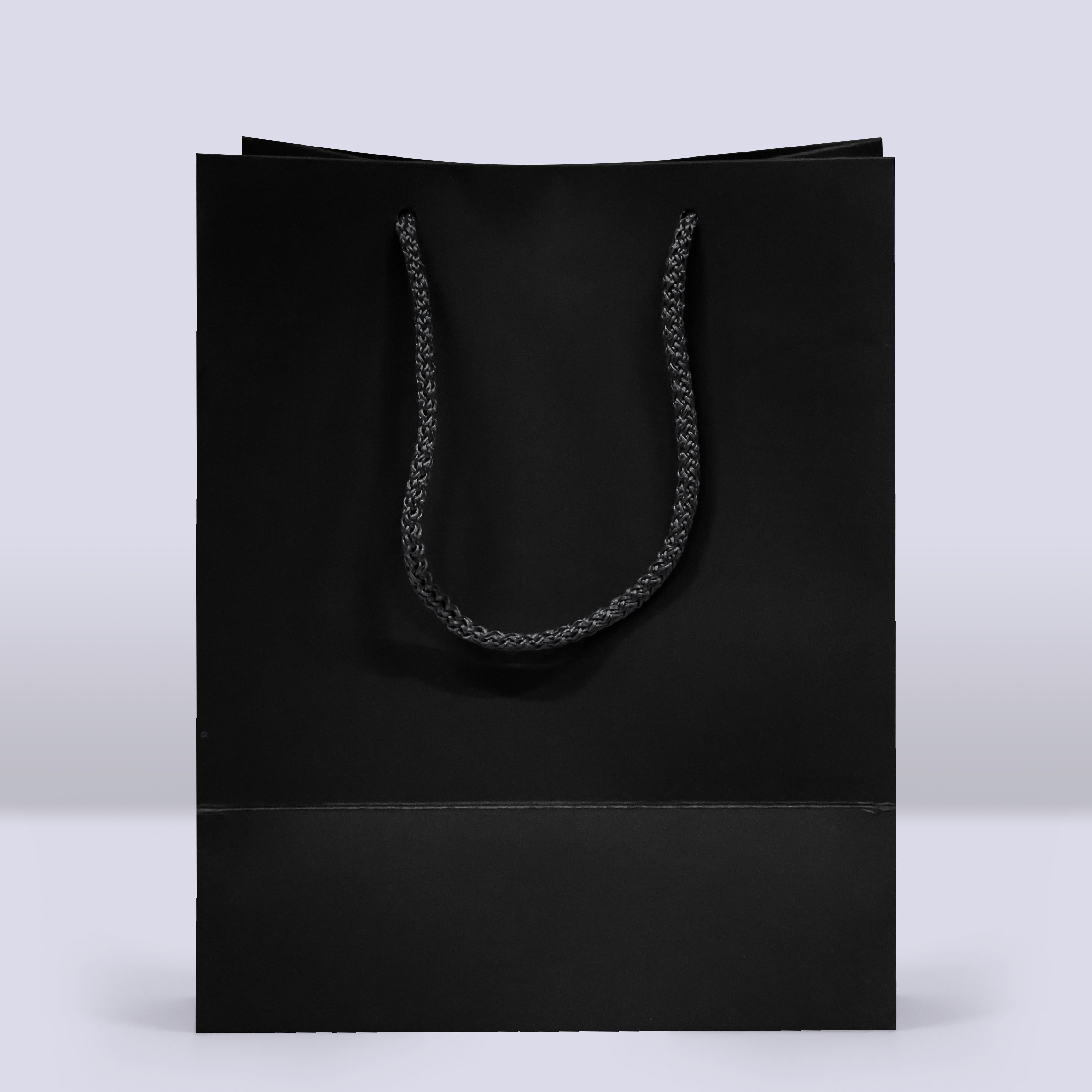 Siyah Renk Karton Çanta-18x12x23