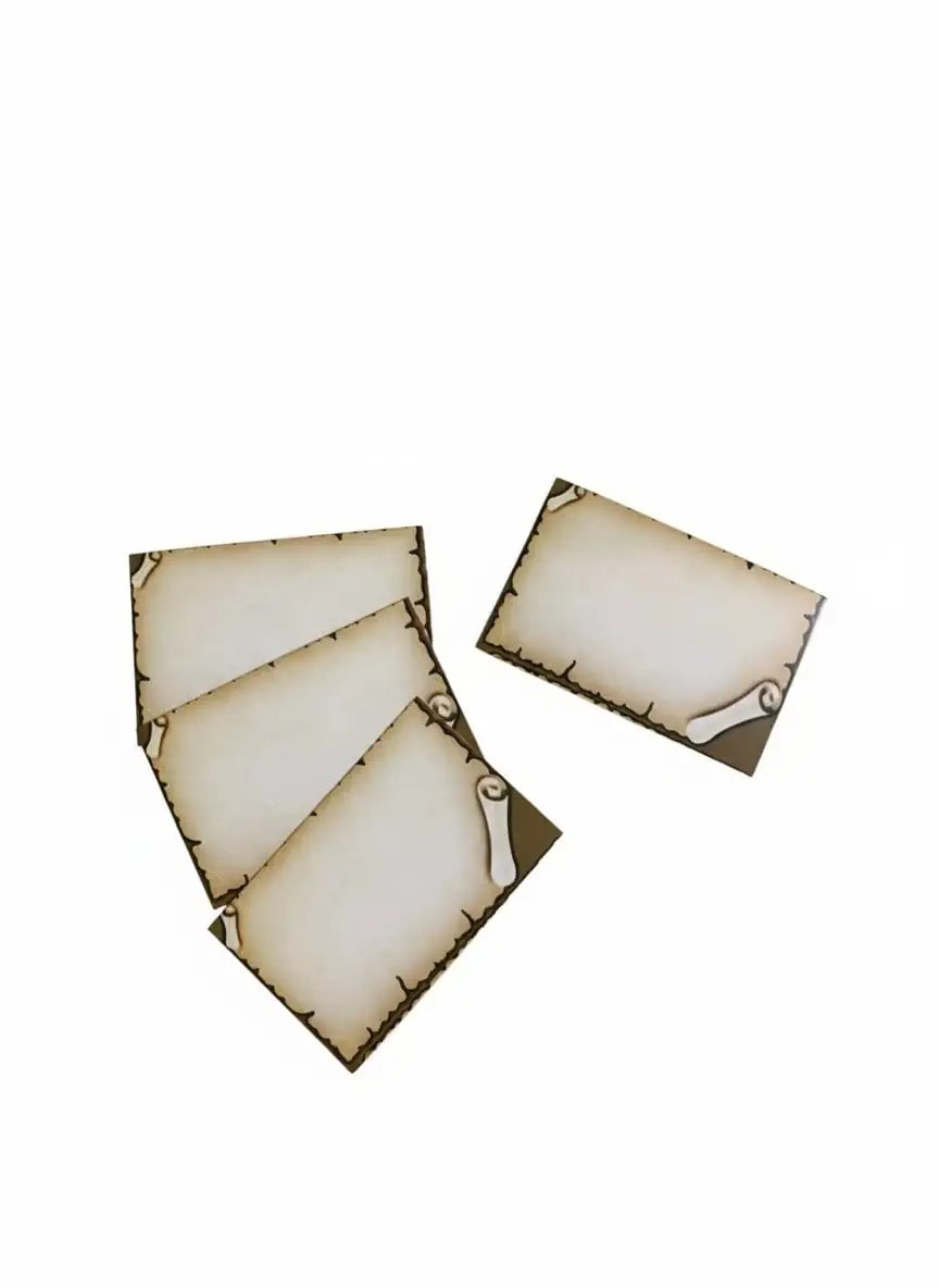 Kart - Eski Kağıt Tasarımlı - Çiçek Buket Aksesuarı - 8cm X 5,5cm -100 Adet