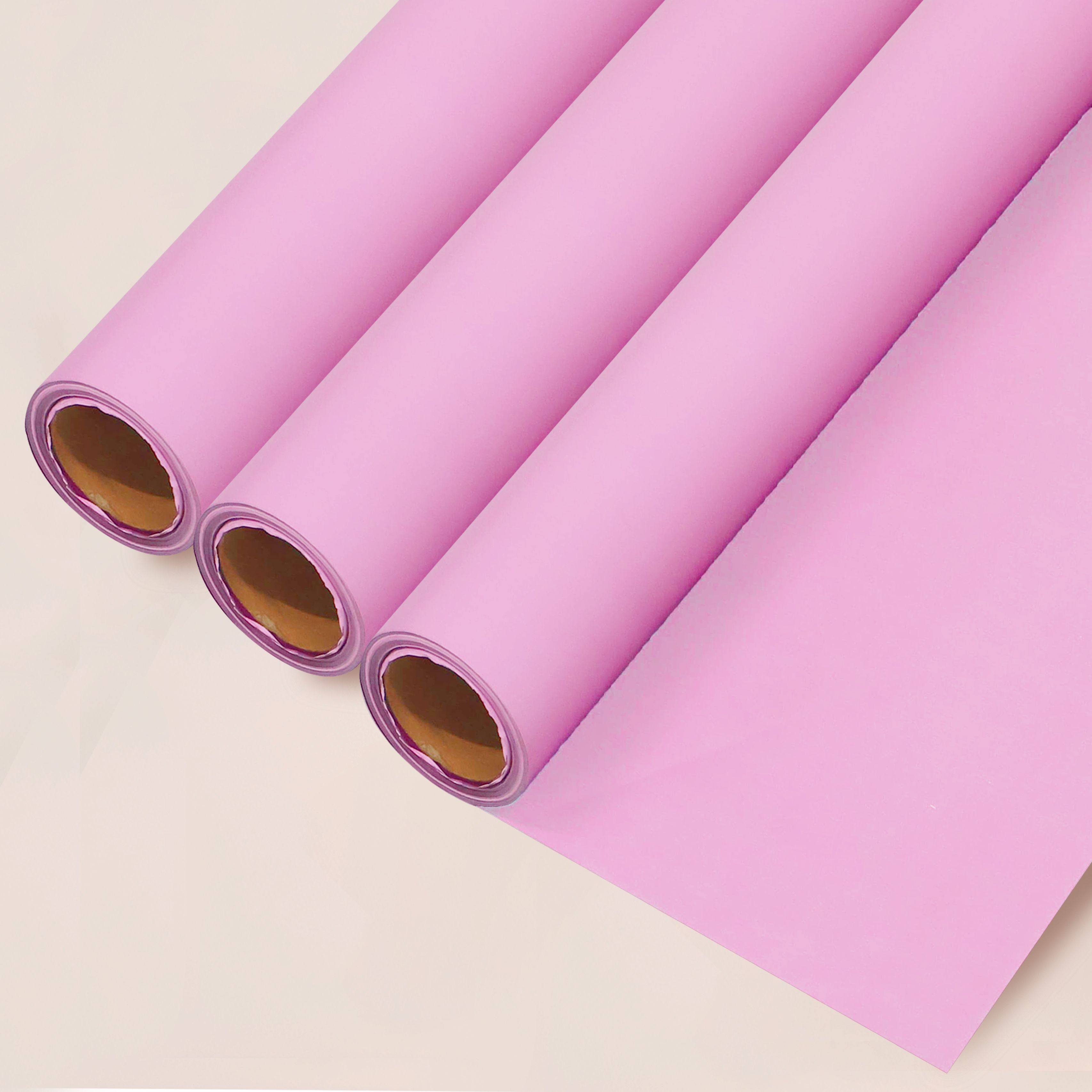 Pembe Renk Rulo Çiçek buket kağıdı-25 Metre