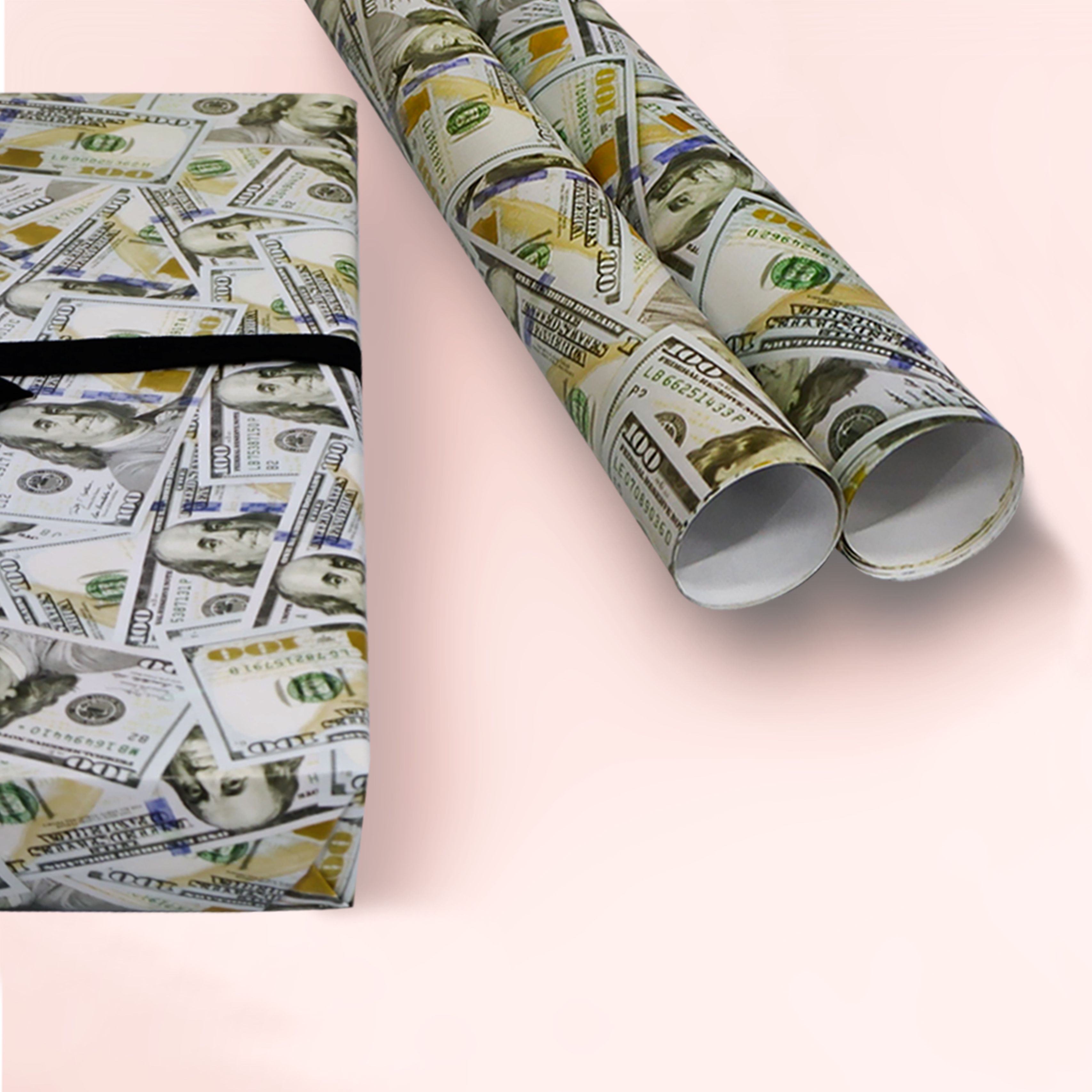Dolar Tasarımlı Hediye Paketleme Mazemesi-50x70cm-50Sayfa