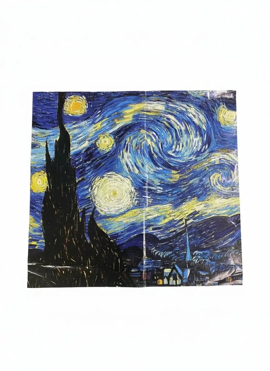 Yıldızlı Gece Tasarımlı Çiçek Buket Kağıdı - 55x55cm - 20 Sayfa. 