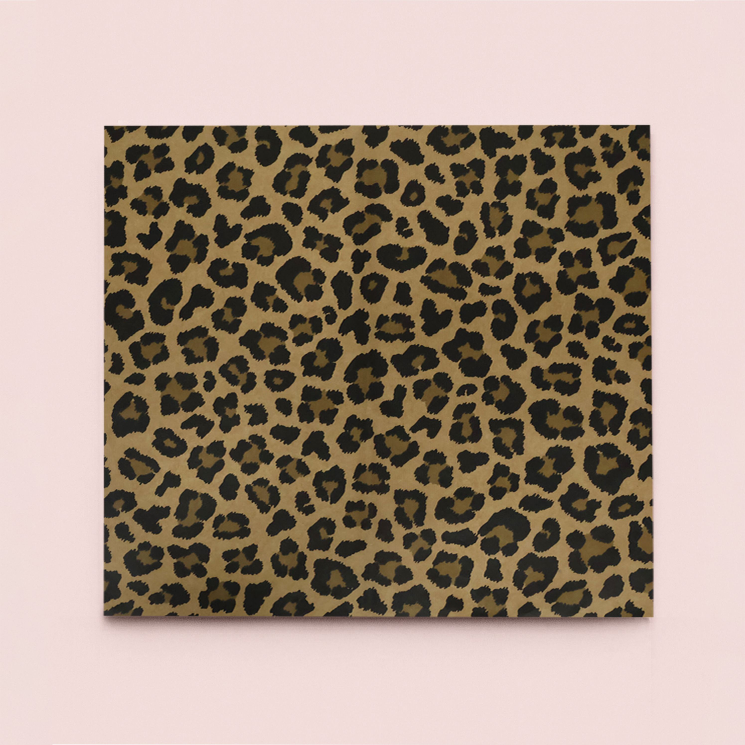 Leopar Desenli Hediye Paketleme Mazemesi Virgin Kraft Kağıt-10 Sayfa-55x55cm 
