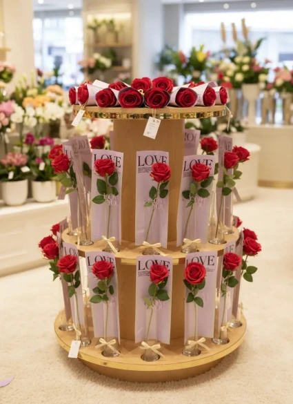 Tekli Çiçek Buket Ambalajı - Pembe Arka Plan - 100 Adet