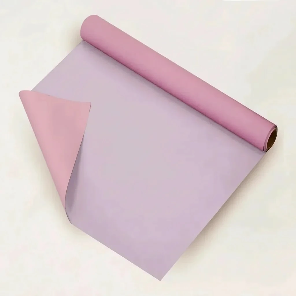 Pembe&Lila Renk Rulo Çiçek buket kağıdı-Sedef-35 Metre -70cm