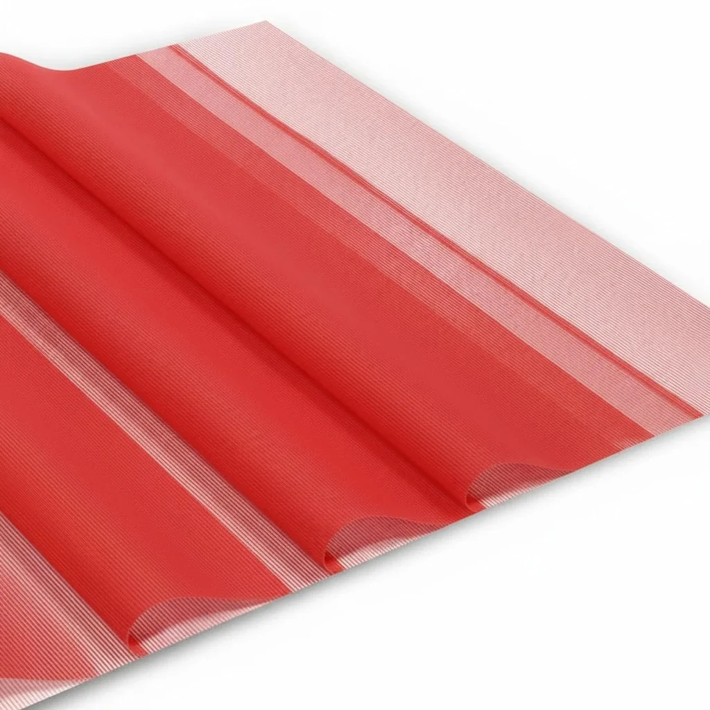 Çizgili Kırmızı Renk Çiçek Buket Kağıtı&Paketleme Mazemesi-Mat Opp-55x55cm-20 Sayfa