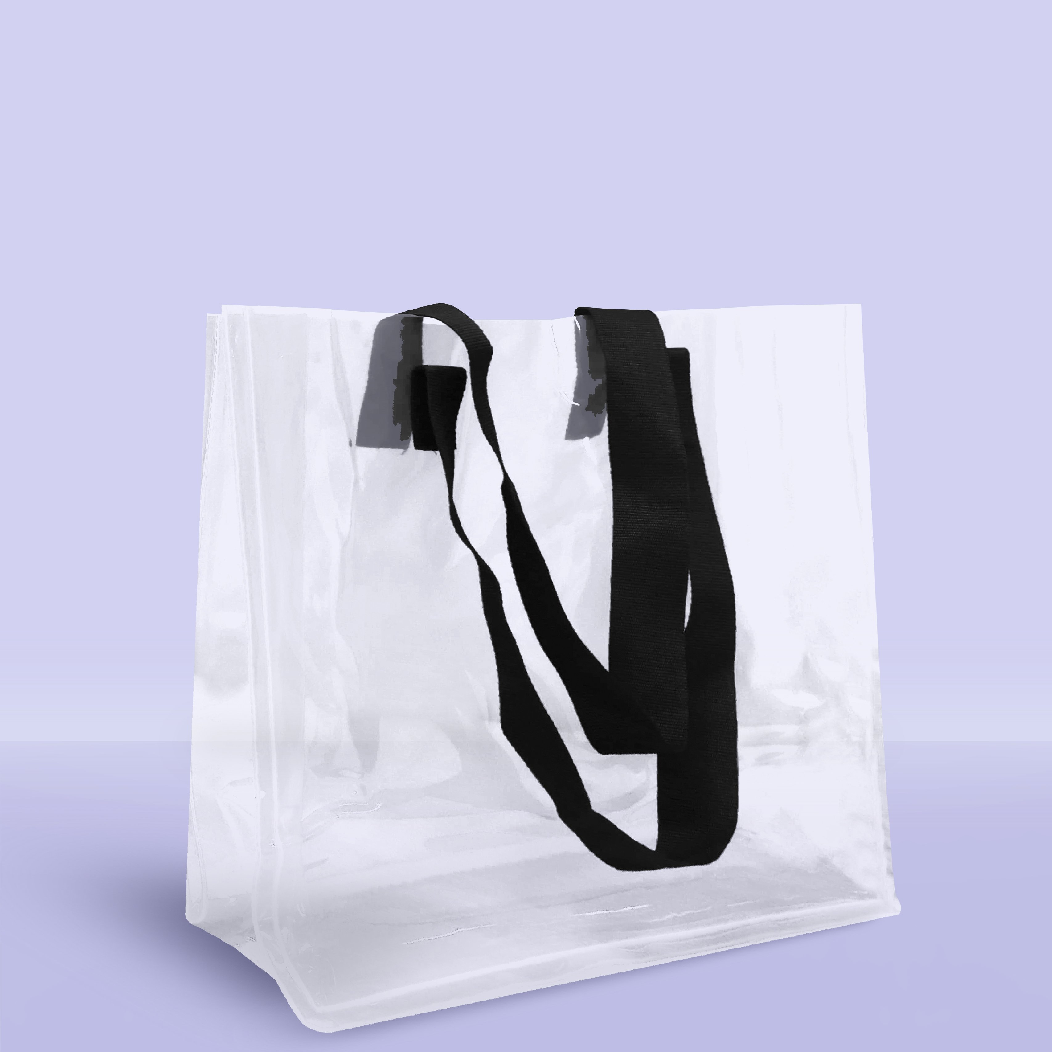Şeffaf Plaj Çantası-50 mic PVC-38x18x38cm