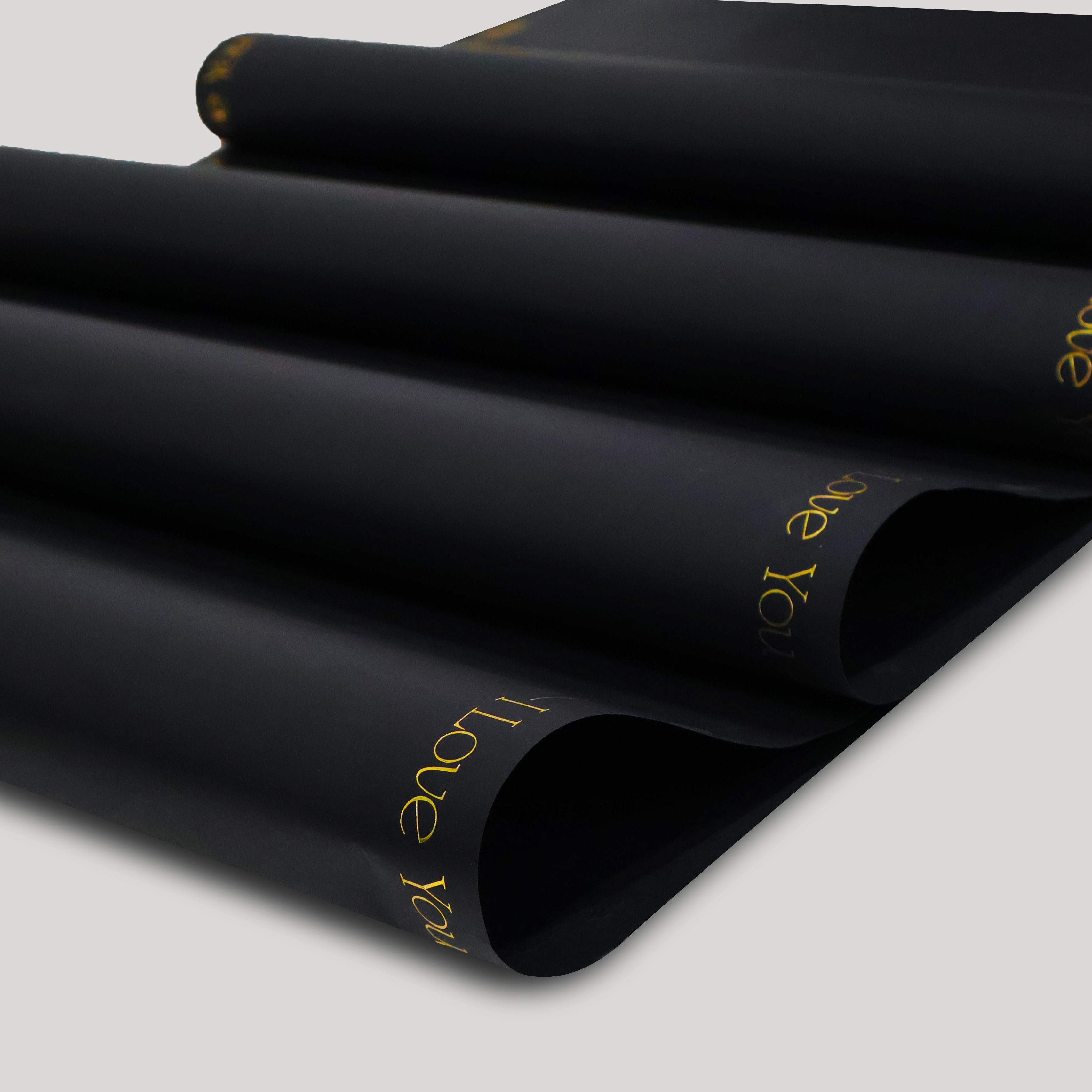 Çiçek Buket kâğıdı Kabartma Gold varak yaldız baskılı Mat dokulu ithal kağıt Luxury serirdir-20 Sayfa