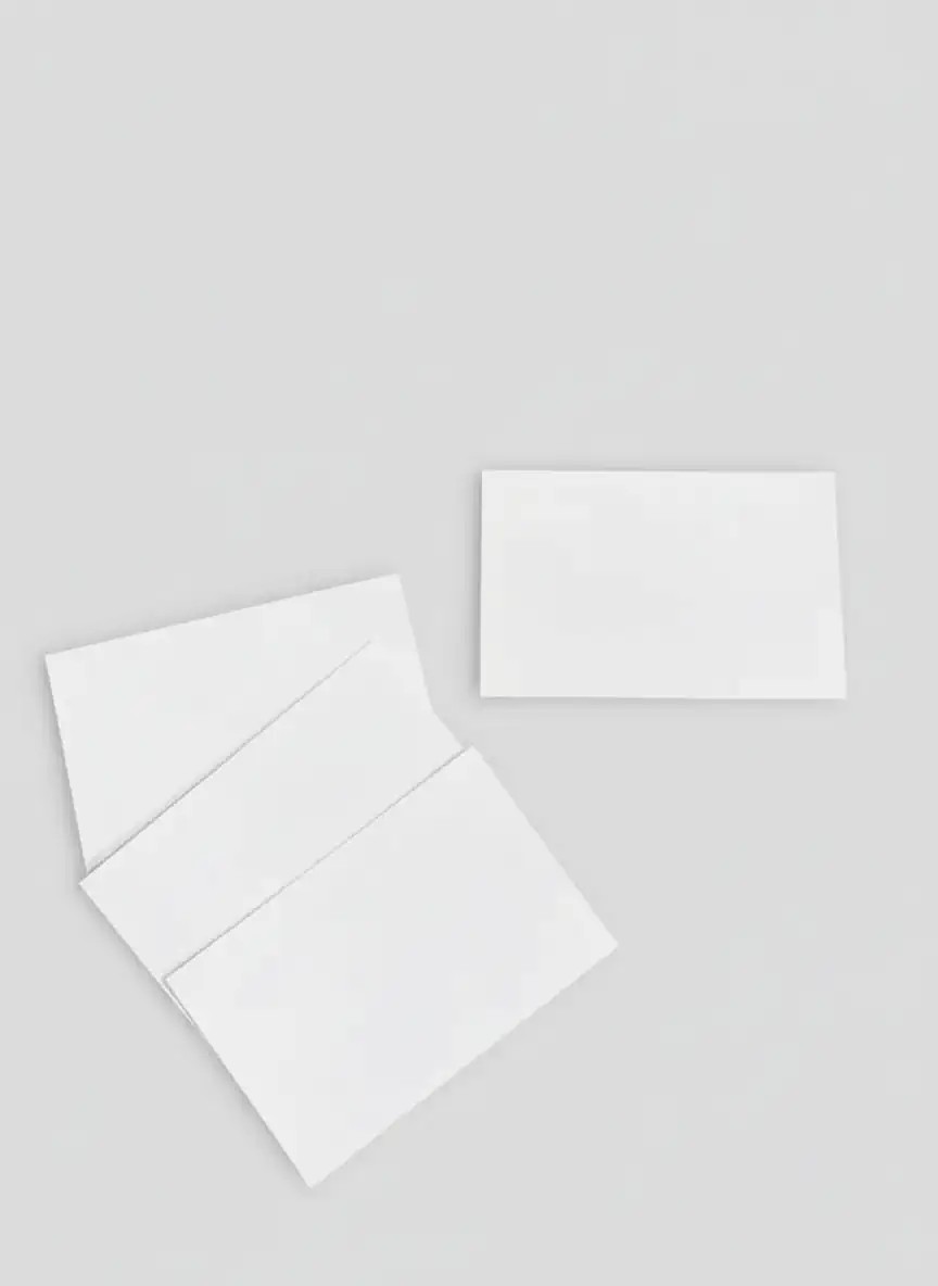 Kart - Beyaz Kart - Çiçek Buket Aksesuarı - 8cm X 5,5cm -100 Adet