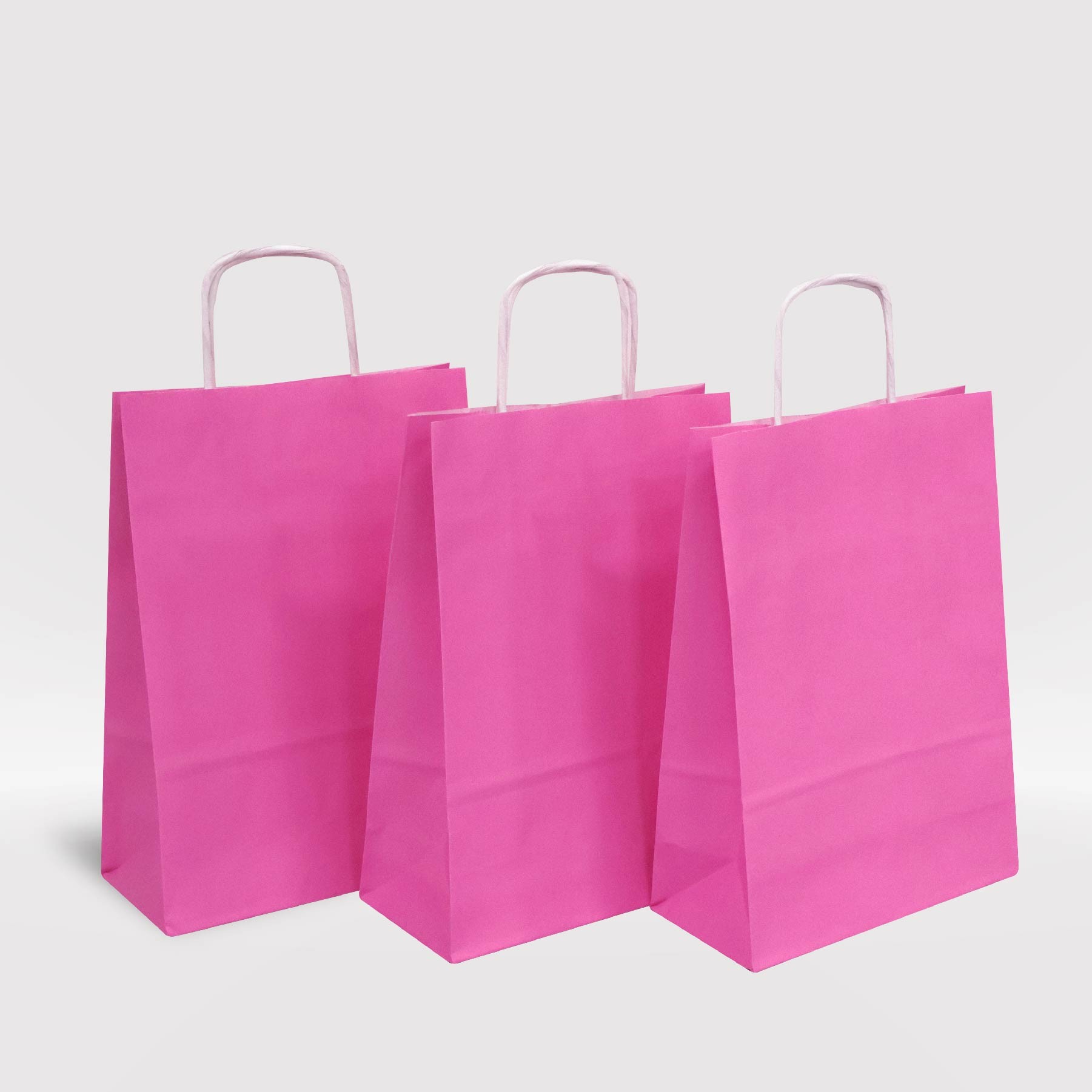 Pembe Kraft Kağıt Çanta 18x8x25-(25Adet)