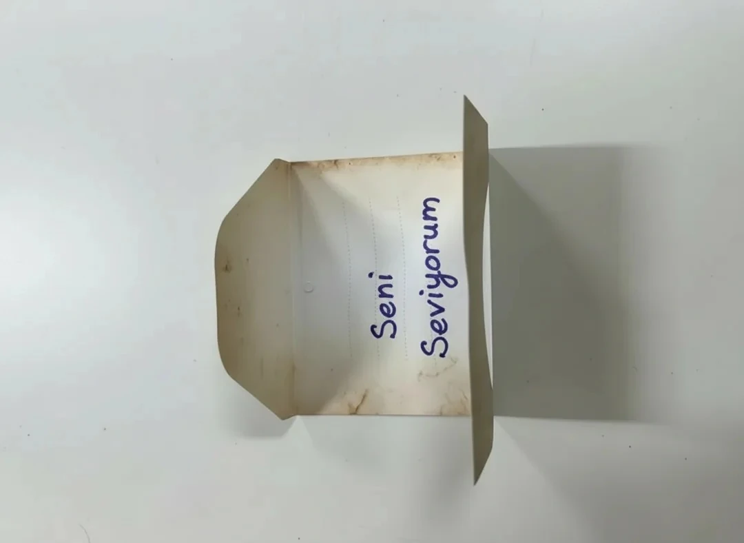 Katlanabilir Zarf Şekilli Kart - Çiçek buketi aksesuarı - Desenli 