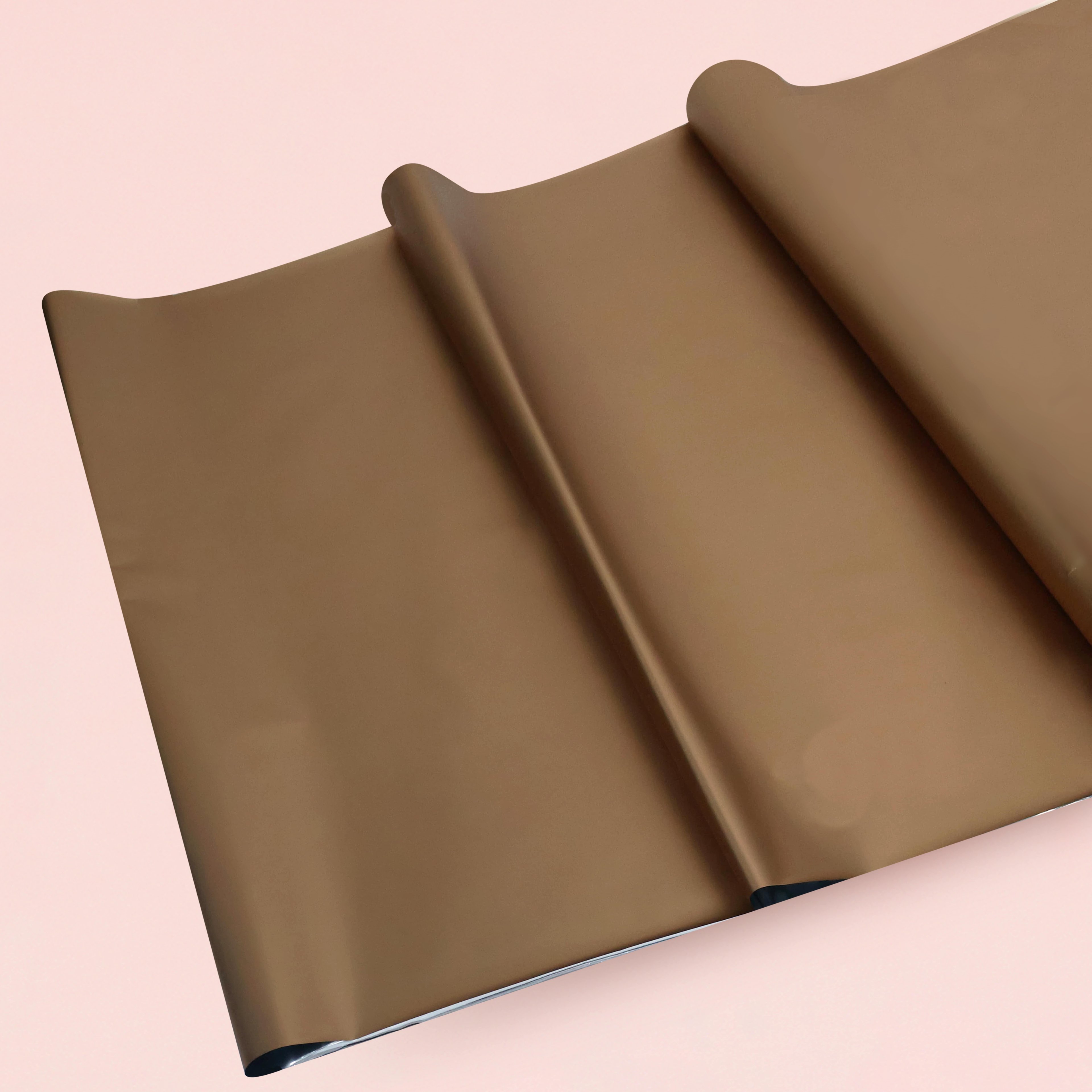  Lüks Metalize Hediye Paketleme Kağıdı Kağıdı-Mat Rose Pembe Renk-50x70-20Sayfa
