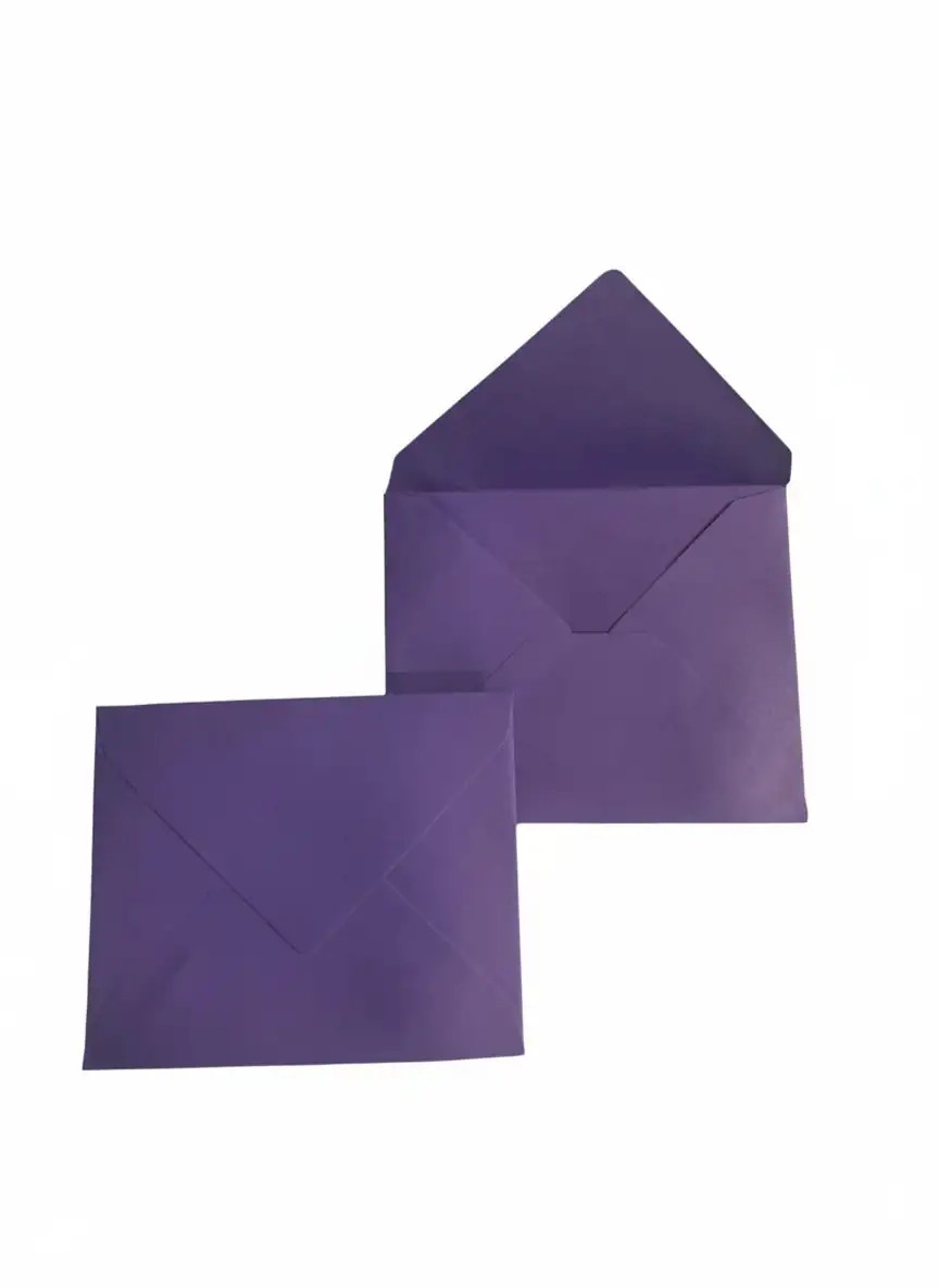 Zarf- Mor Renk - Çiçek Buket Aksesuarı - 9cmX7cm-100 Adet 