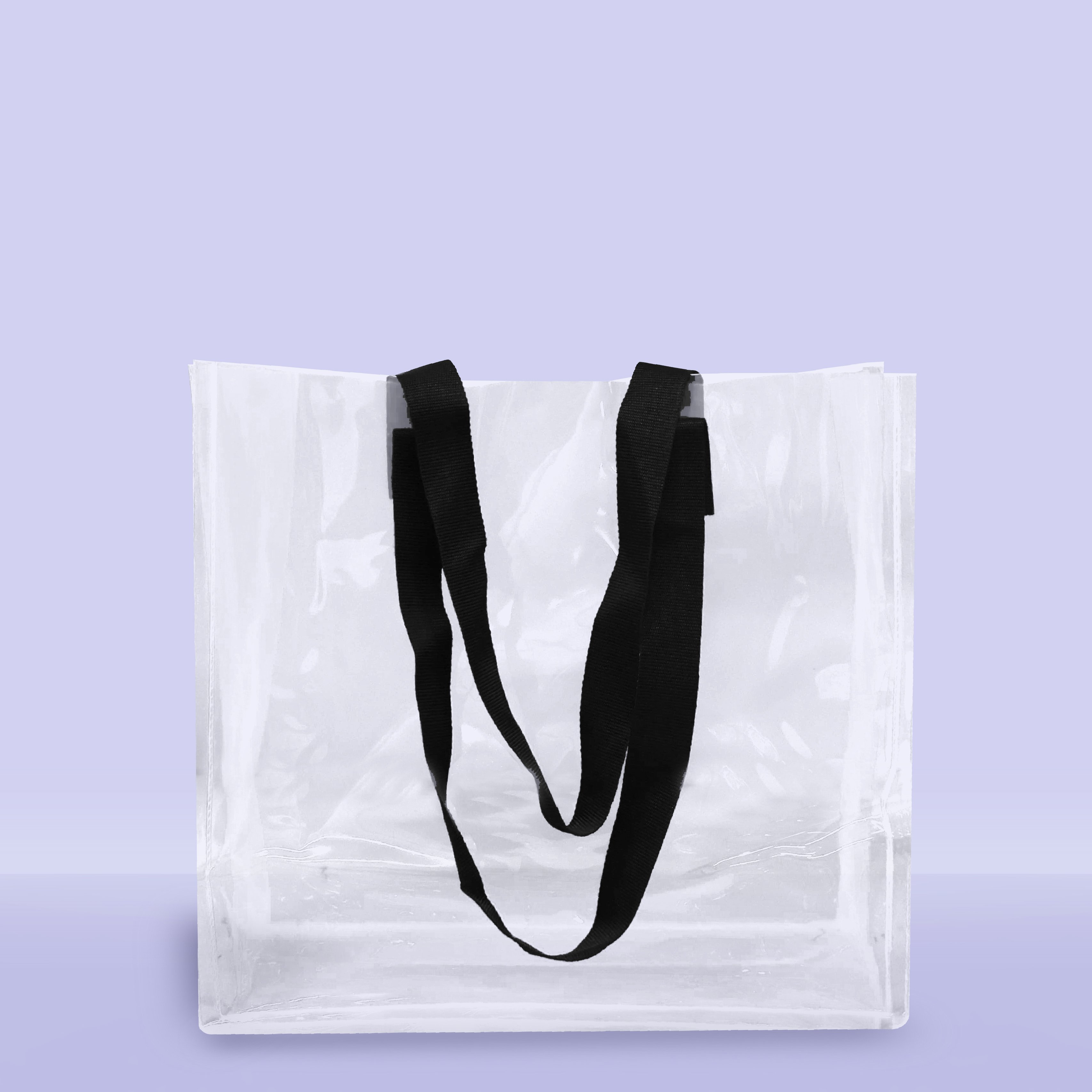 Şeffaf Plaj Çantası-50 mic PVC-38x18x38cm