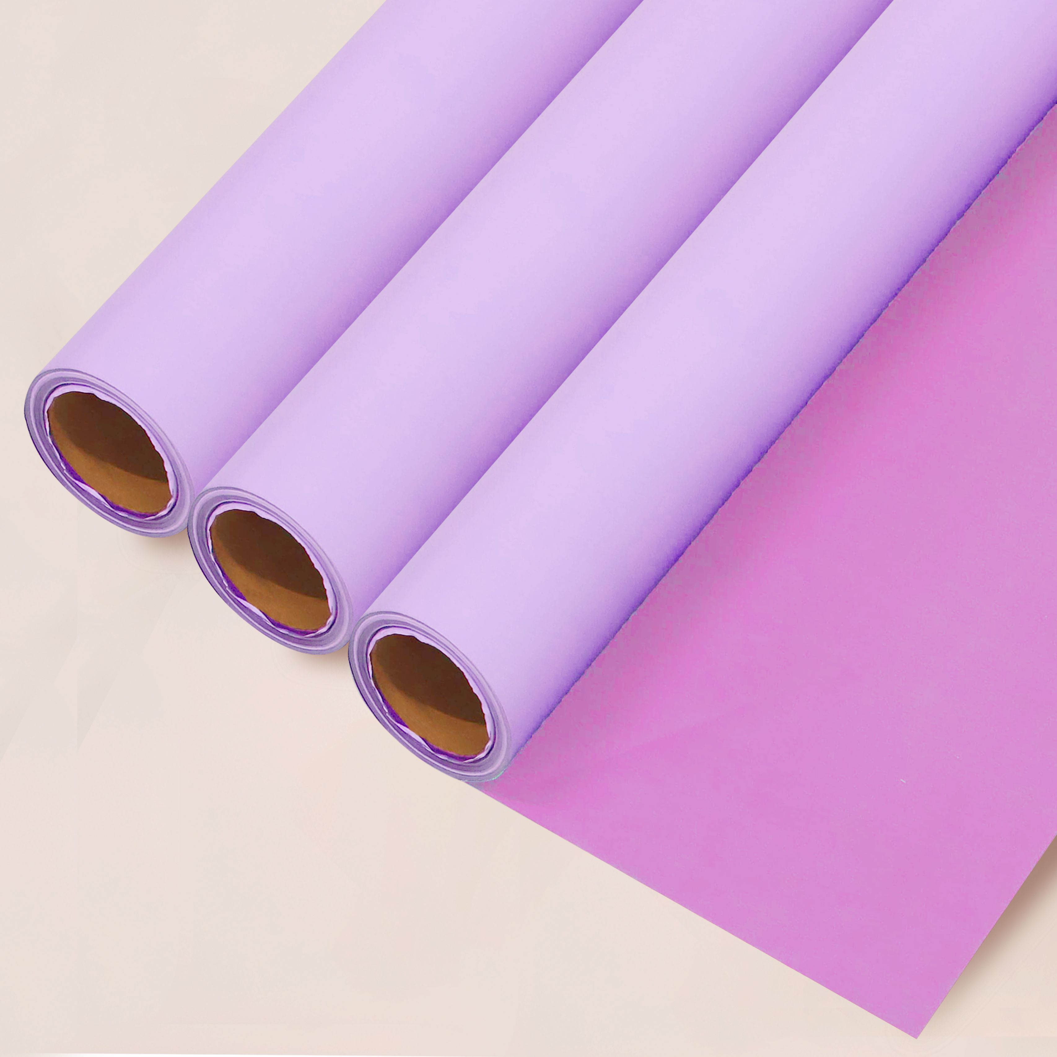 Lila&Fuşya Renk Rulo Çiçek buket kağıdı-25 Metre