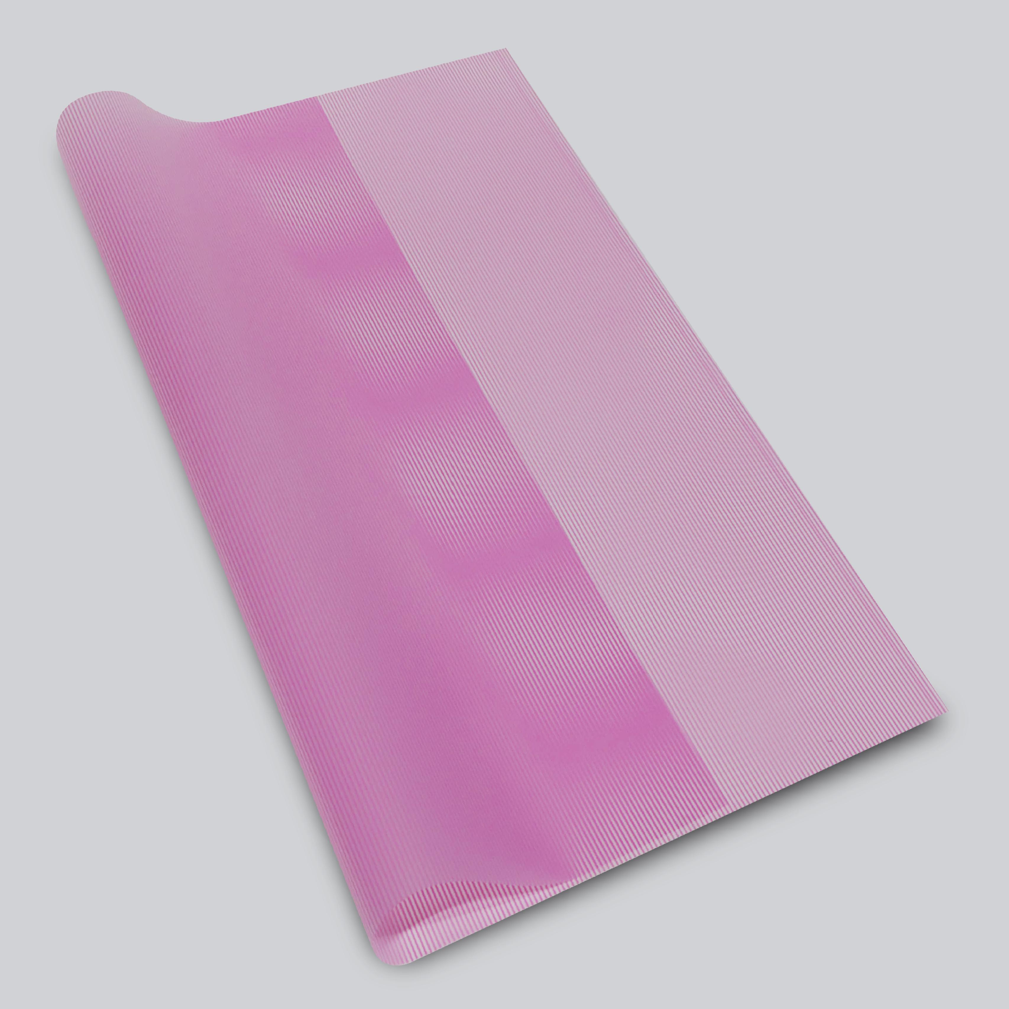 Çizgili Pembe Renk Çiçek Buket Kağıtı&Paketleme Mazemesi 55x55cm-20 Sayfa