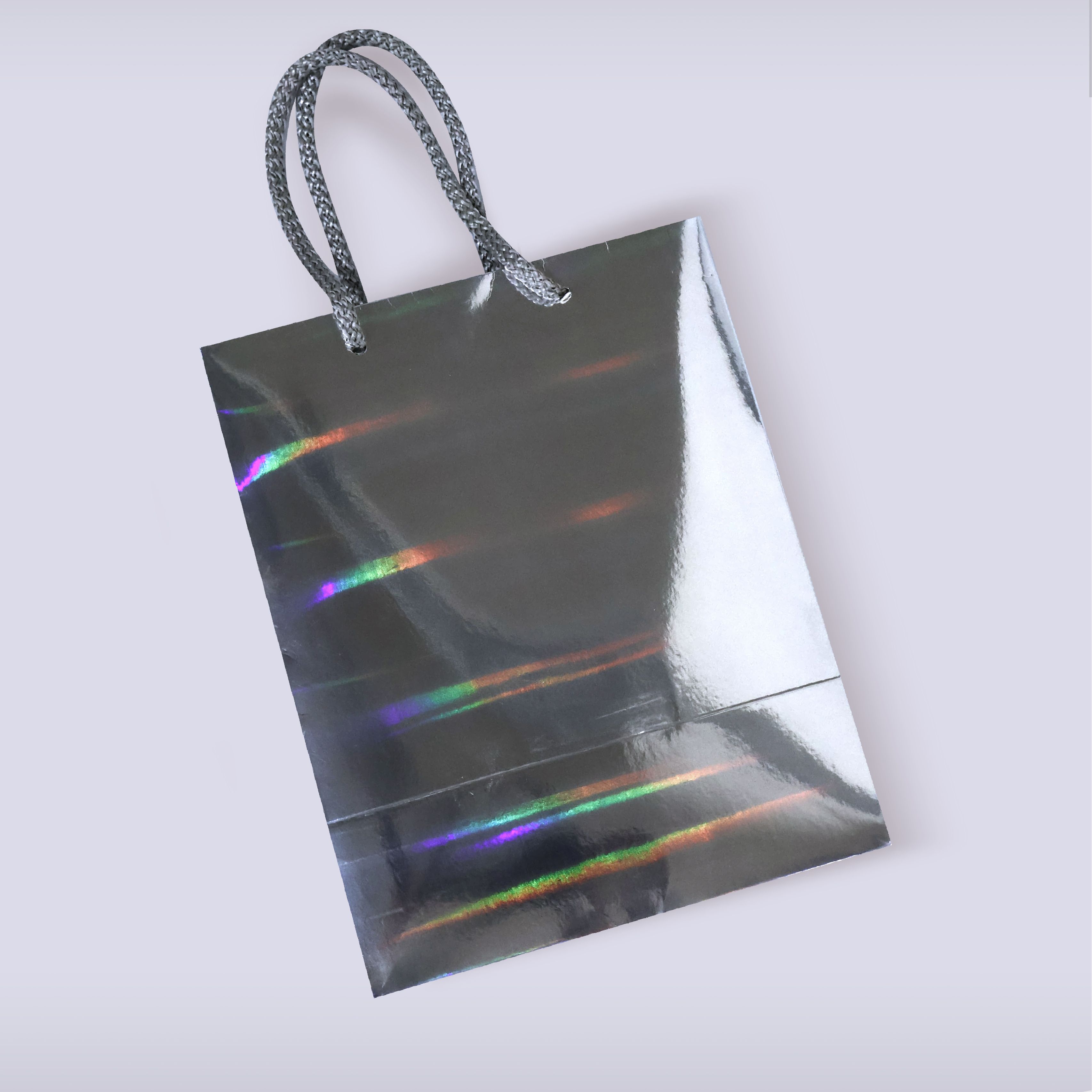 Hologram Desen Karton Çanta-18x12x23