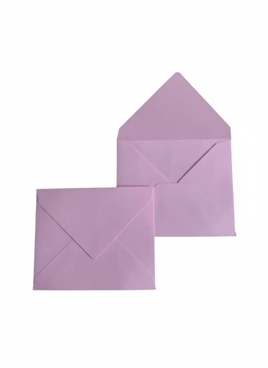 Zarf-Pembe Renk-Çiçek Buket Aksesuarı- 9cm X 7cm-100 Adet