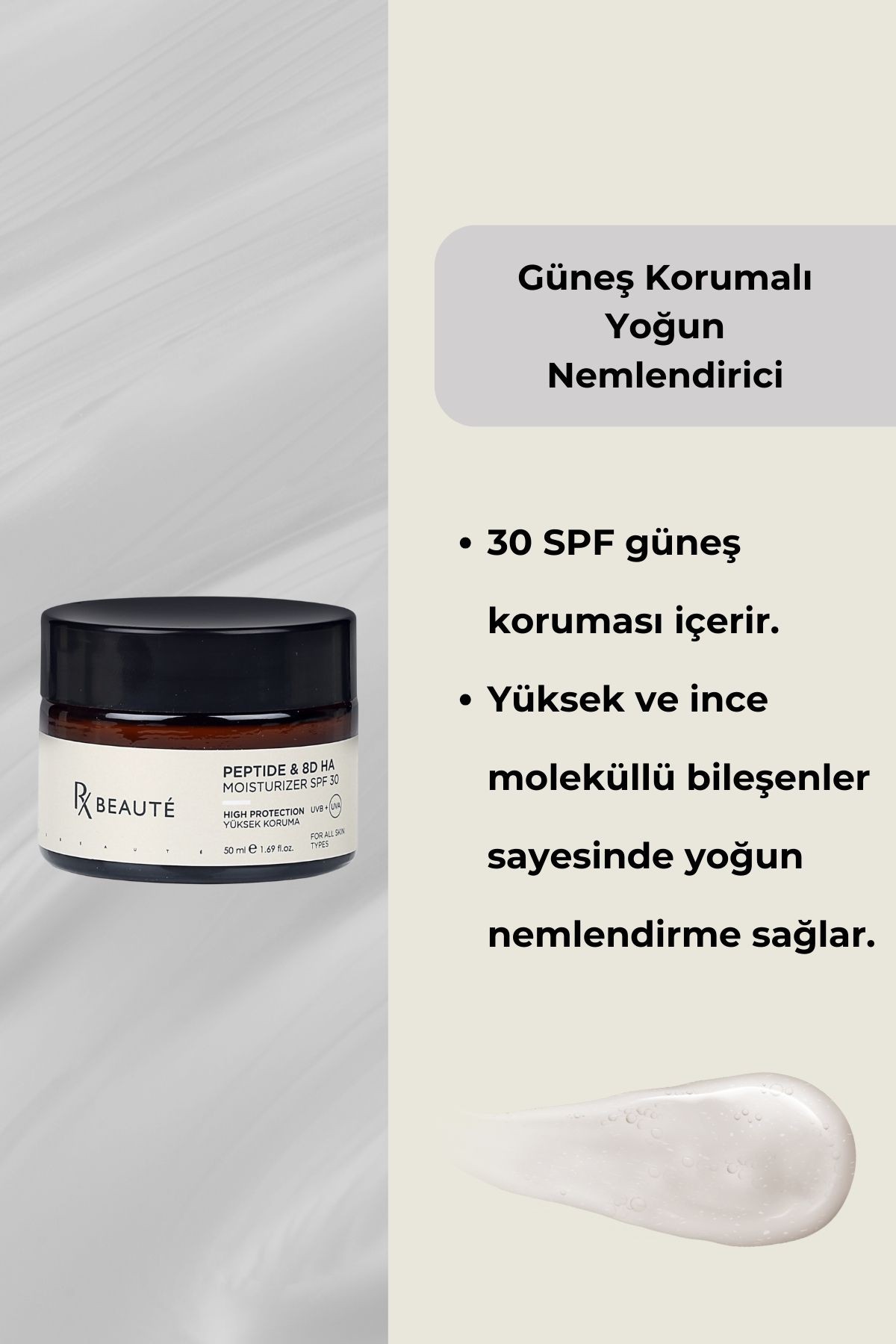 Yoğun Nemlendiricili Güneş Korumalı Gündüz Kremi SPF30