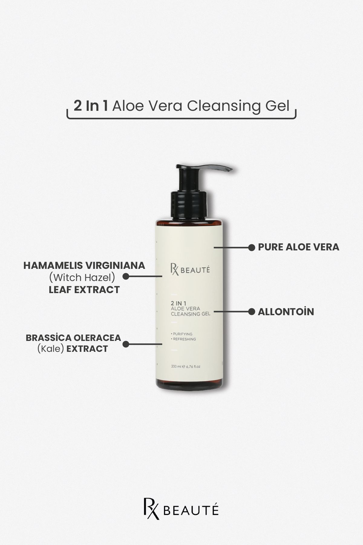 Yüz Yıkama Jeli - 2 in 1 - Aloe Vera - Cleansing Gel