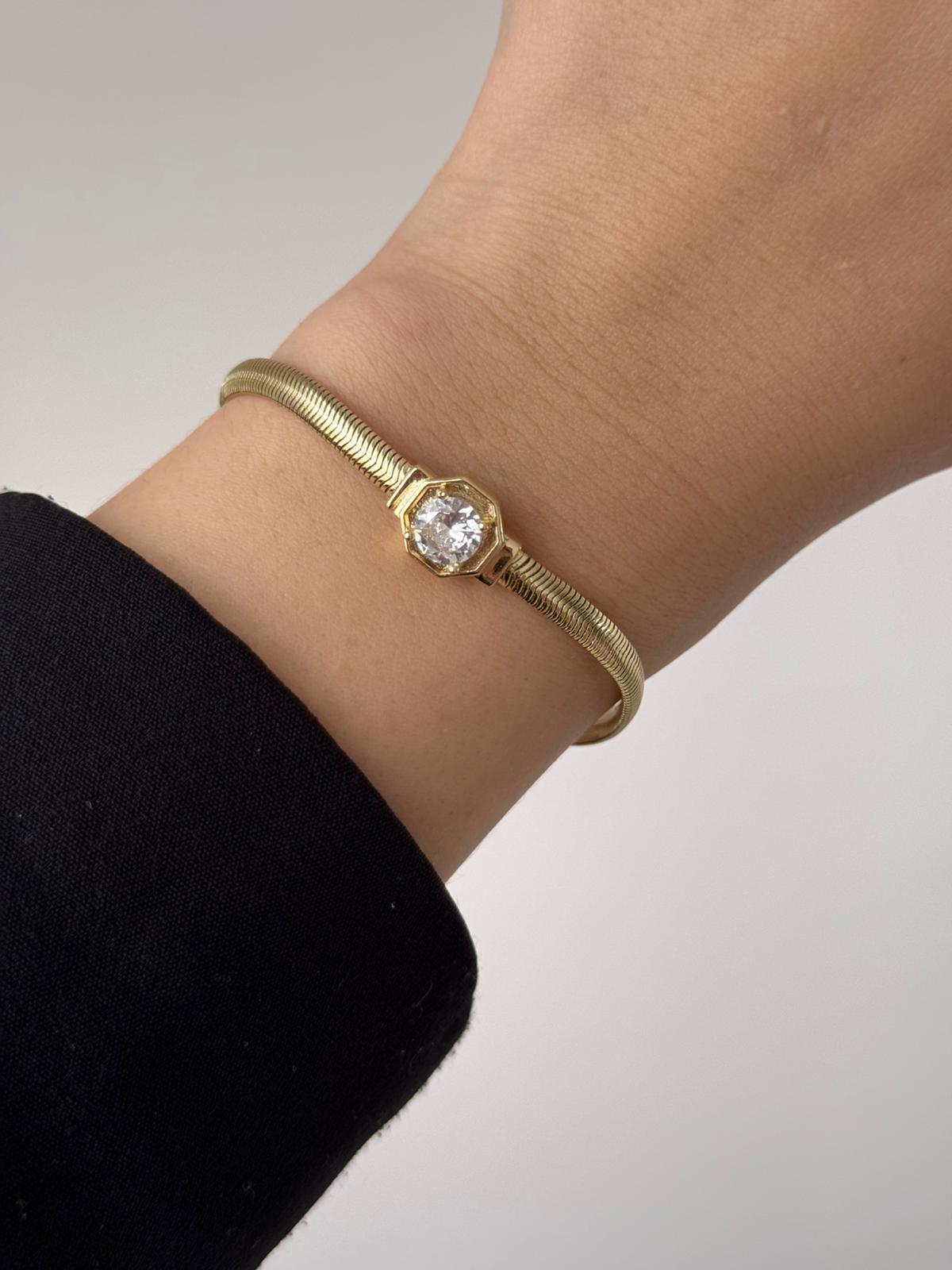 Fishbone Single Stone Bracelet