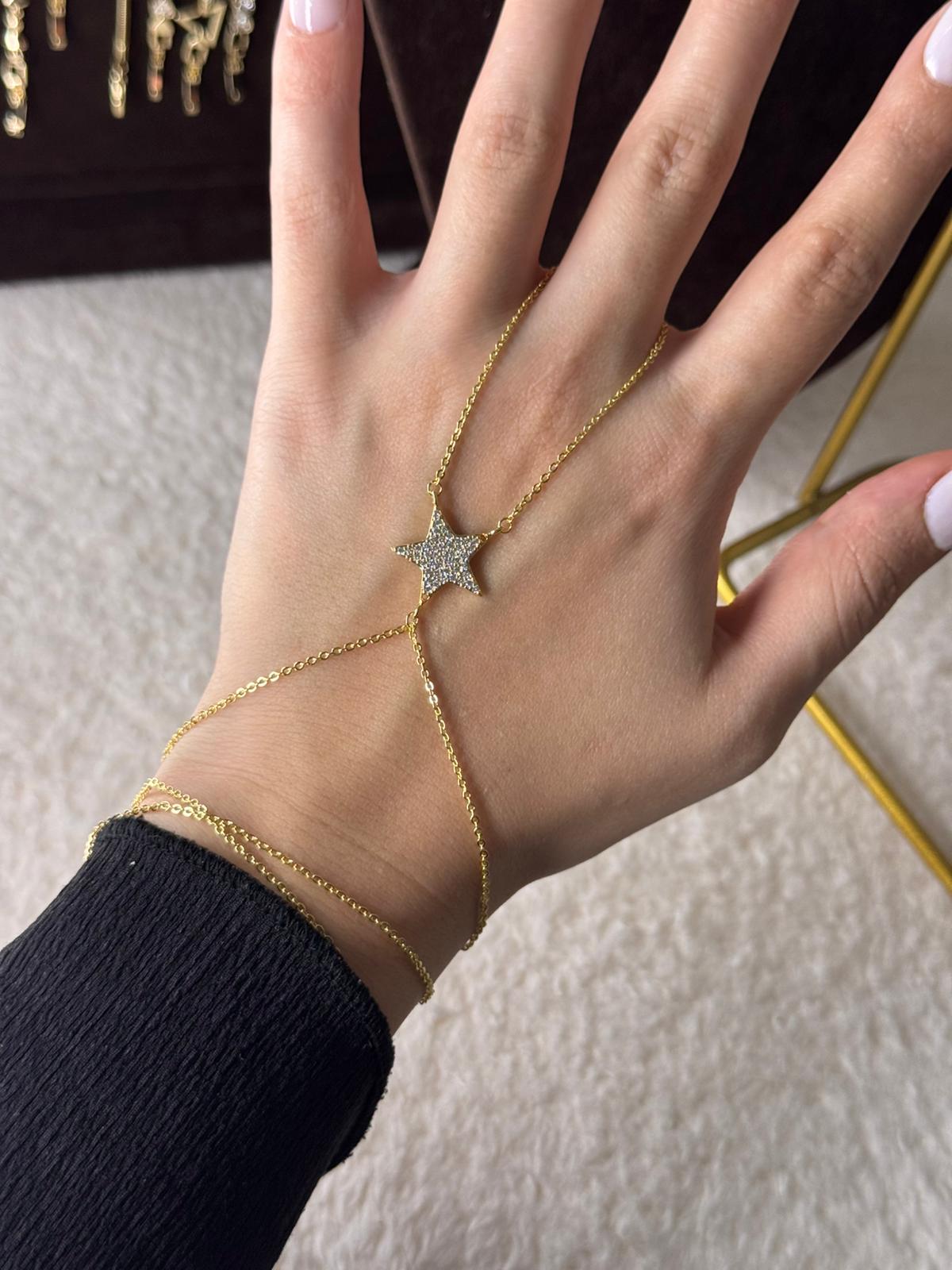 Stars Gold Hand Chain