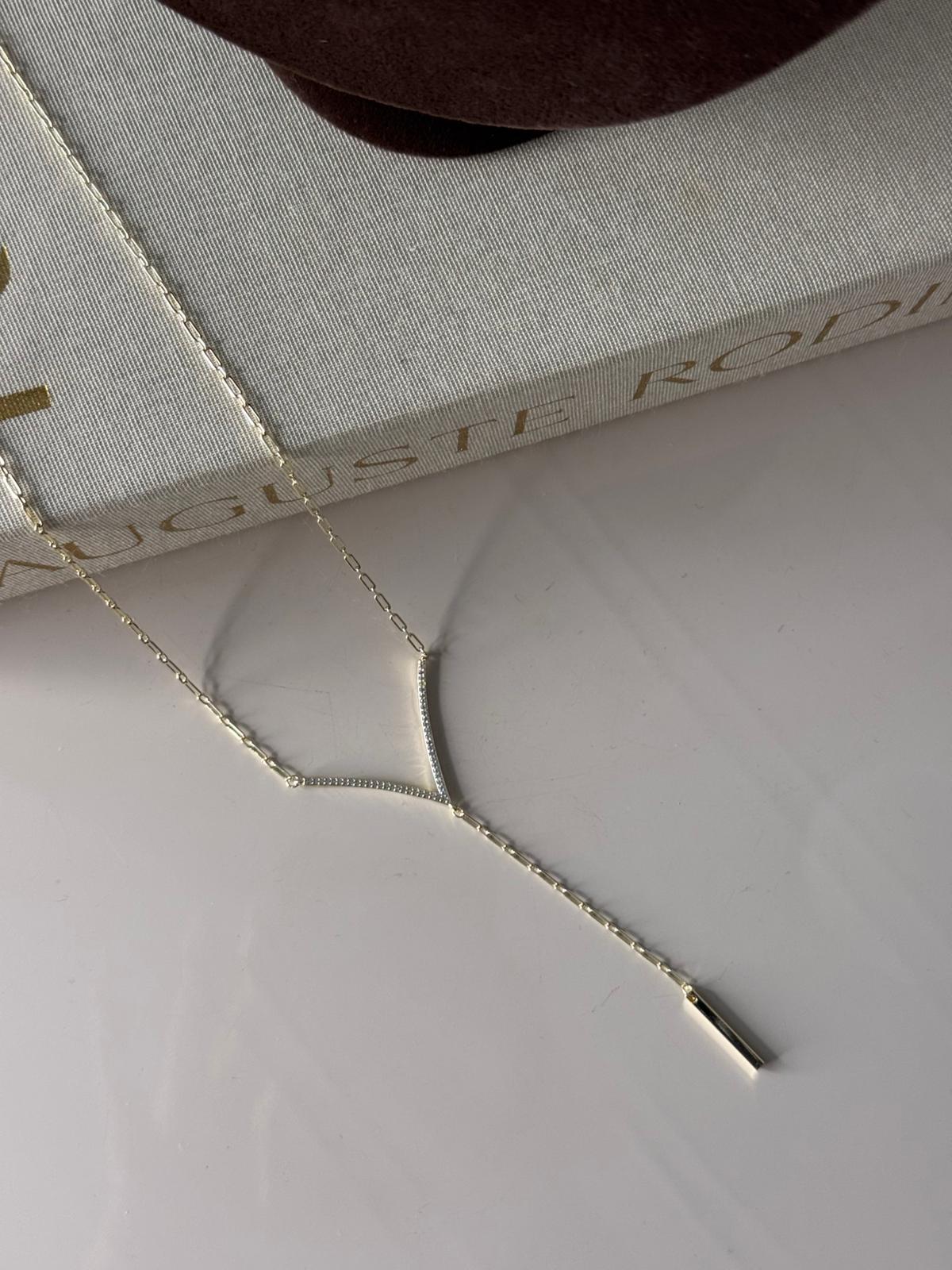 Zirkon Taşlı Tasarım Kolye