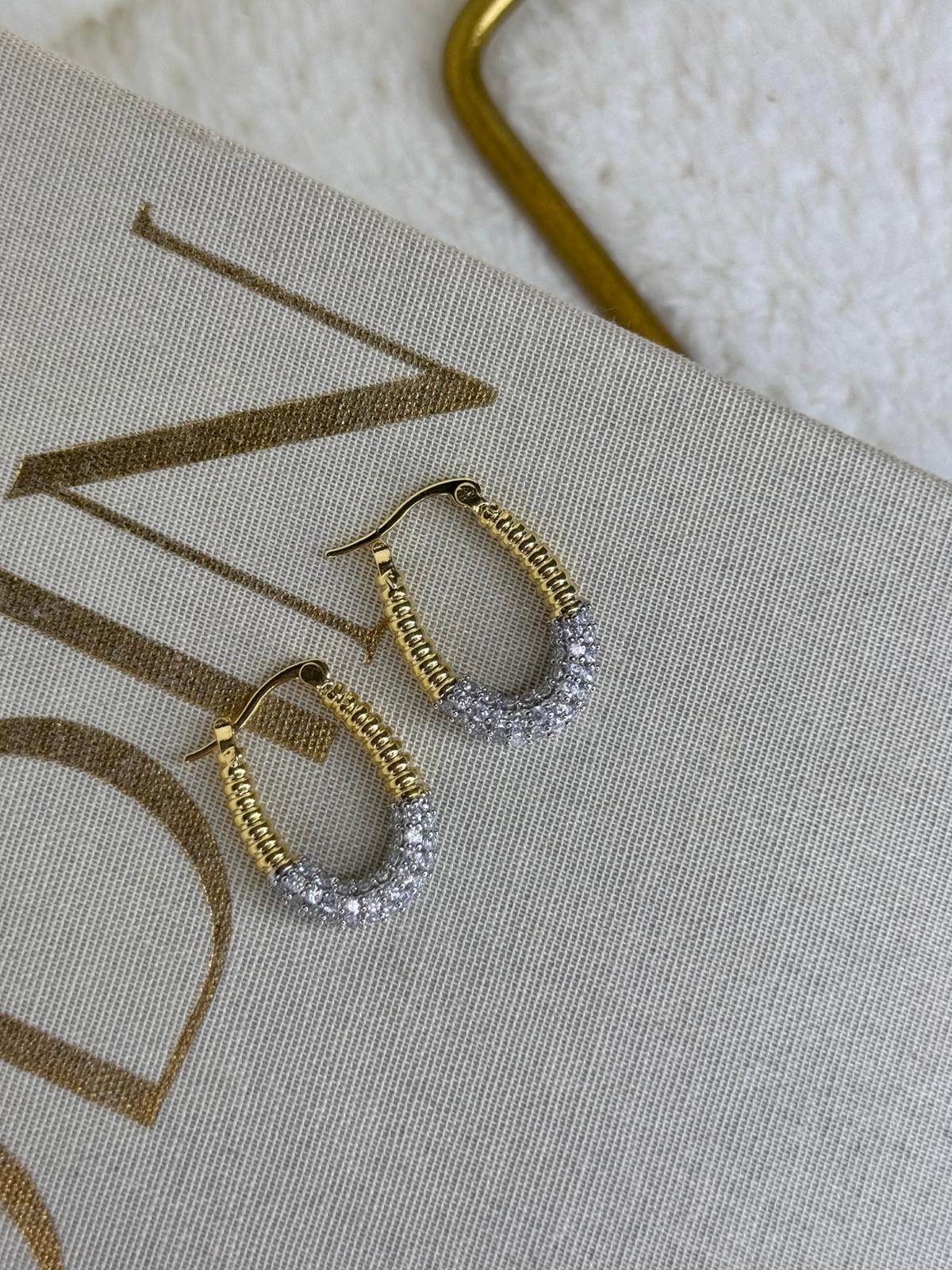 Zircon Hoop Earrings